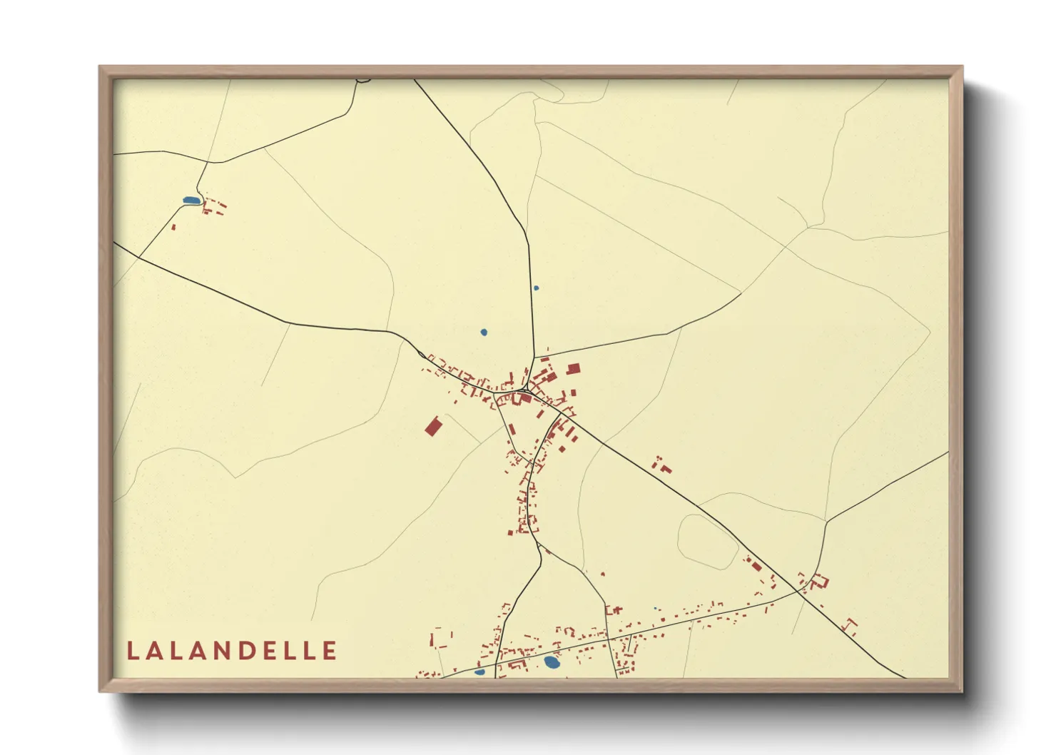 Une affiche de carte sur Lalandelle