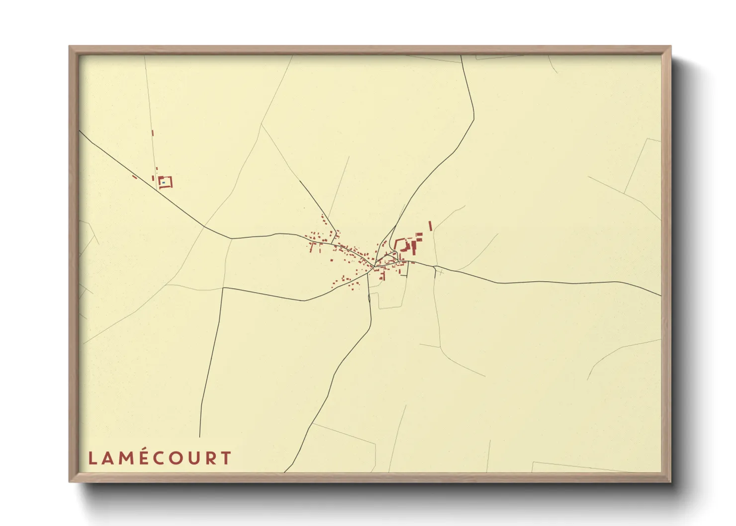 Une affiche de carte sur Lamécourt