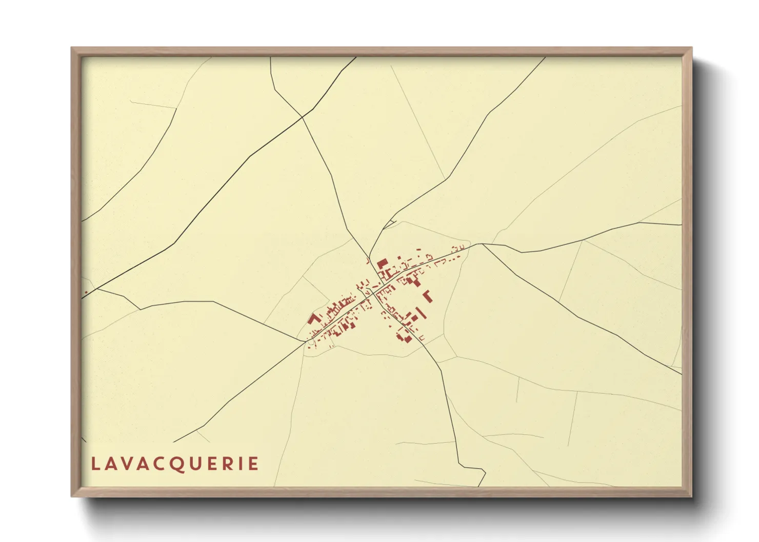 Une affiche de carte sur Lavacquerie