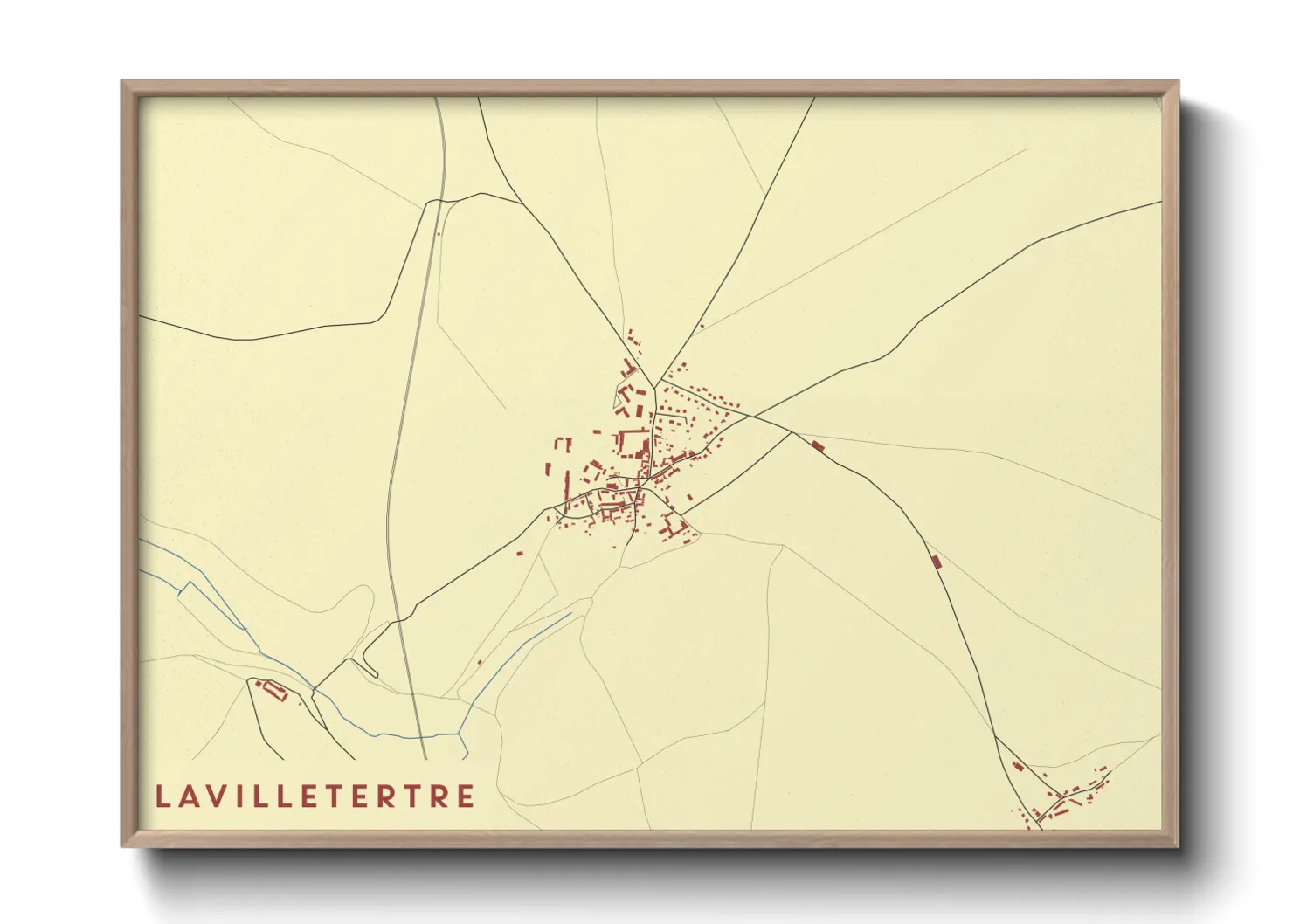 Une affiche de carte sur Lavilletertre