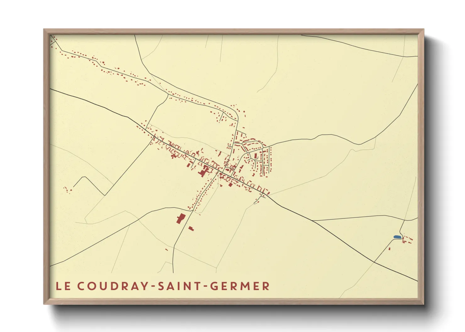 Une affiche de carte sur Le Coudray-Saint-Germer