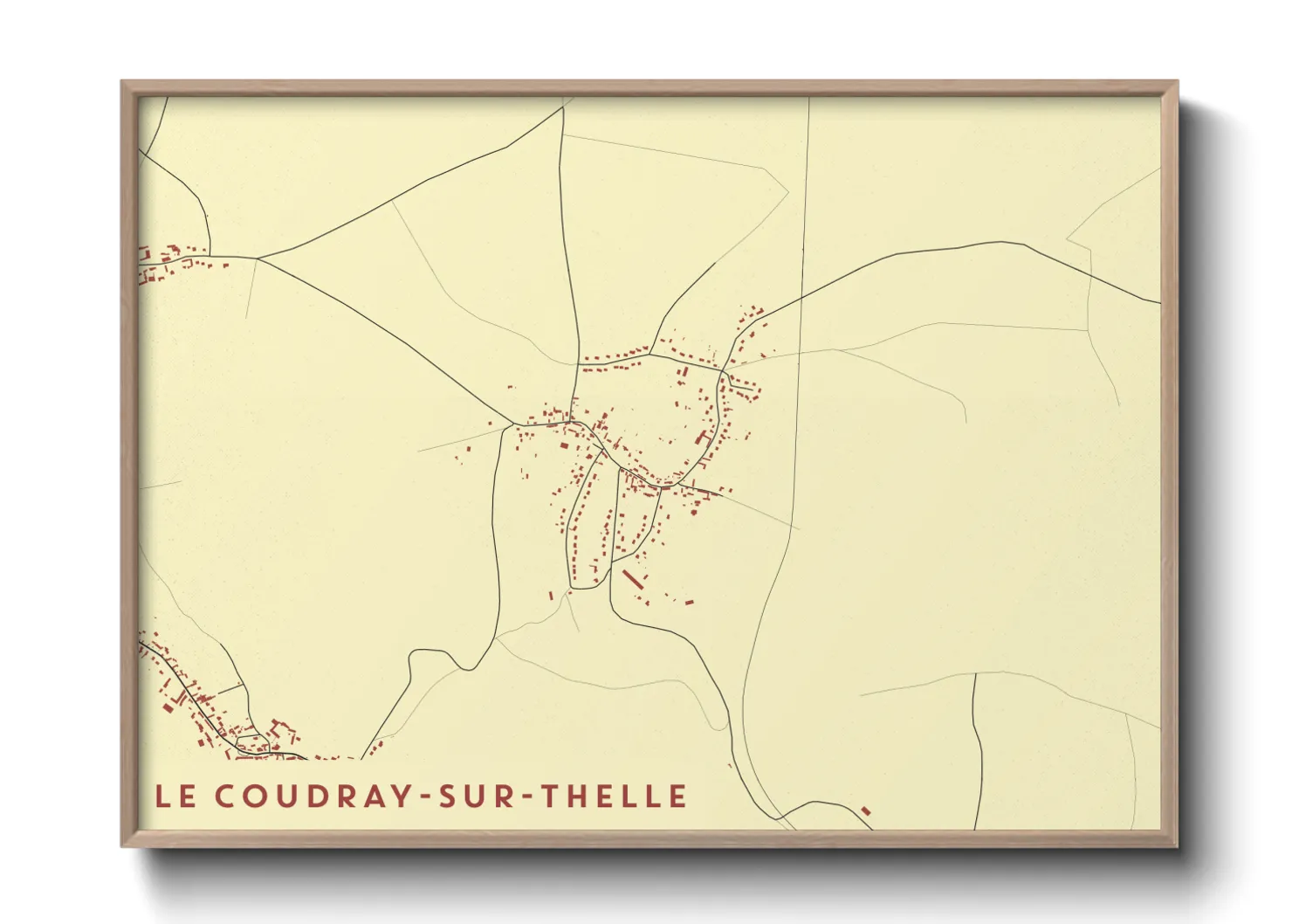 Une affiche de carte sur Le Coudray-sur-Thelle