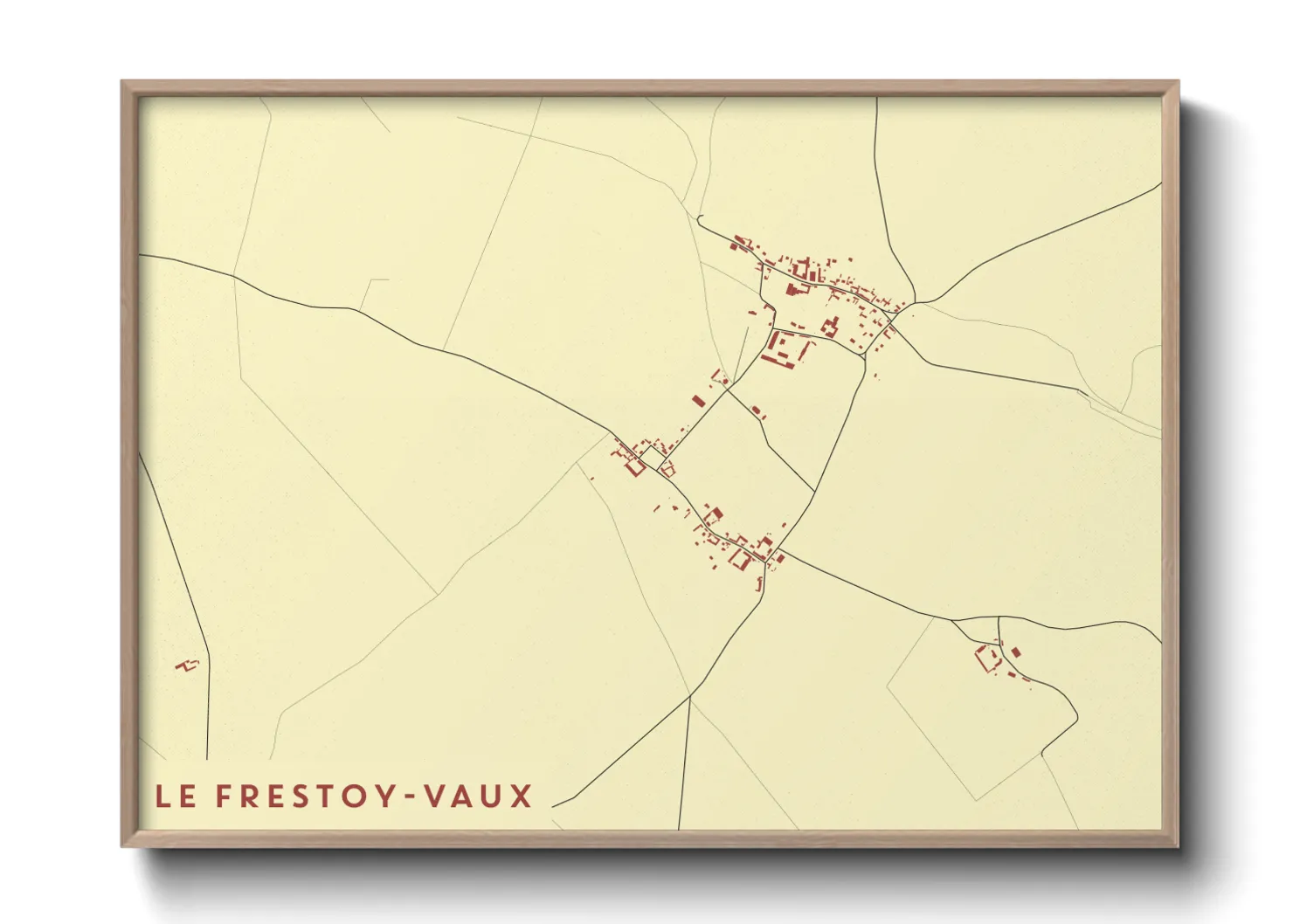 Une affiche de carte sur Le Frestoy-Vaux