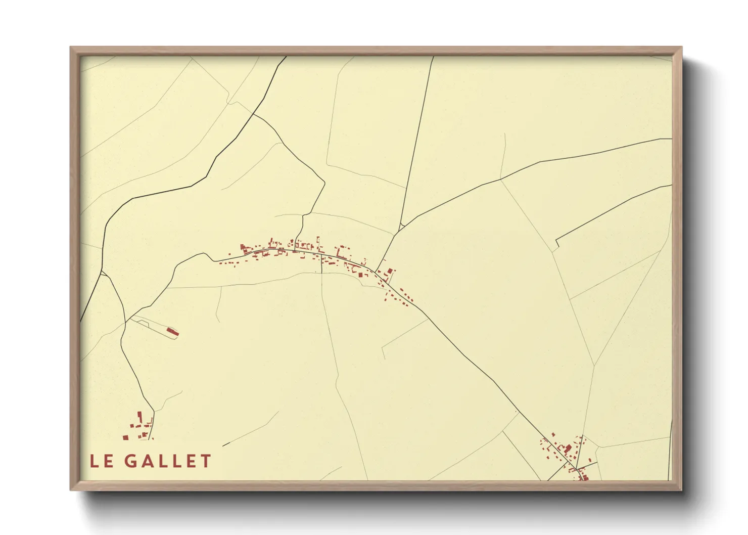 Une affiche de carte sur Le Gallet
