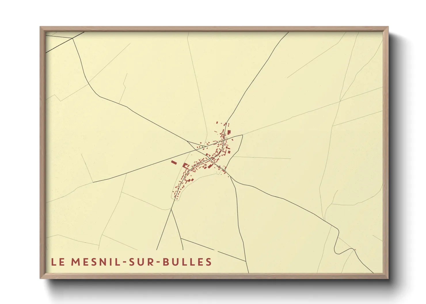 Une affiche de carte sur Le Mesnil-sur-Bulles
