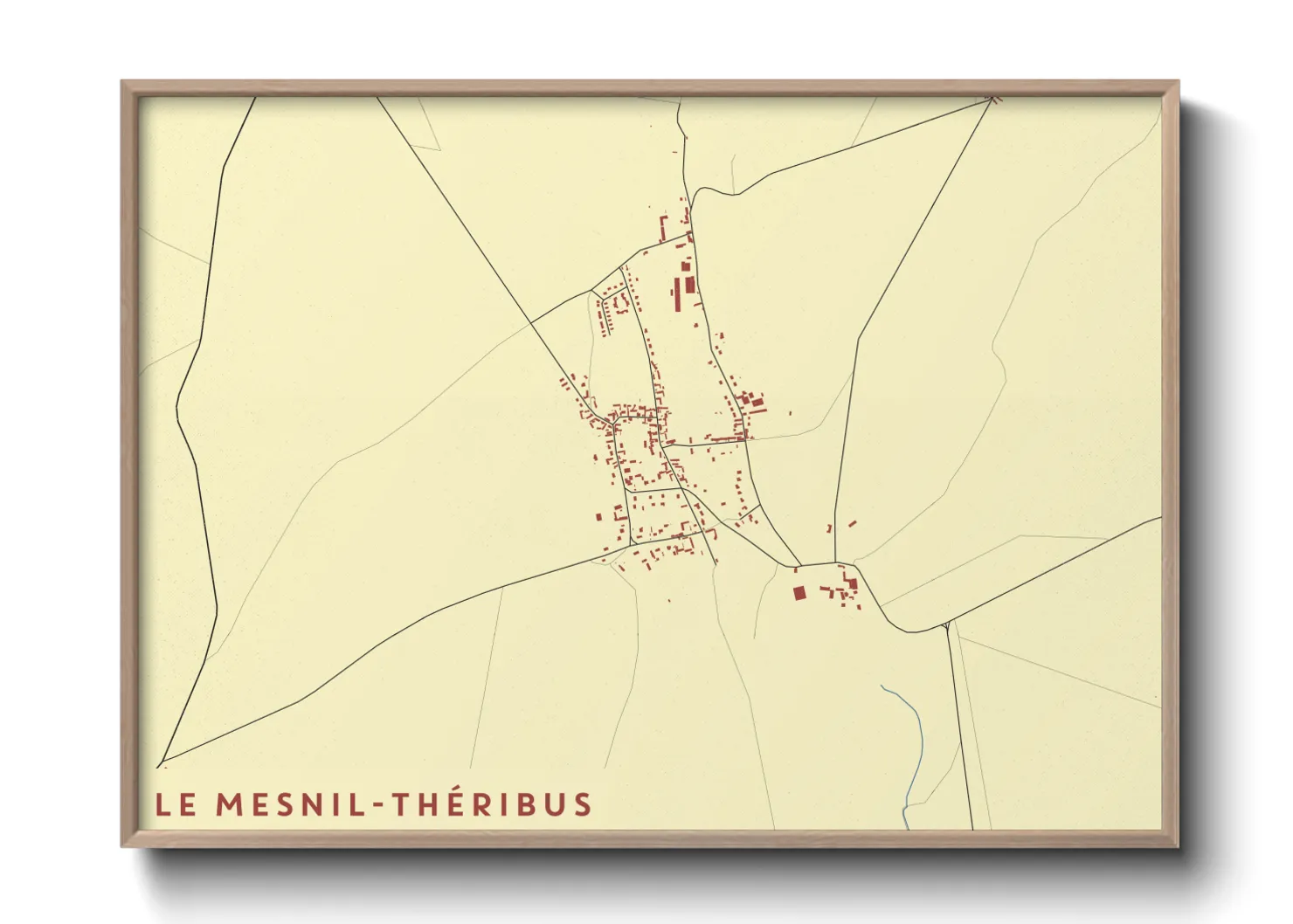 Une affiche de carte sur Le Mesnil-Théribus