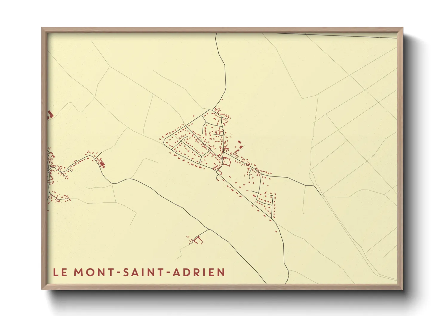 Une affiche de carte sur Le Mont-Saint-Adrien