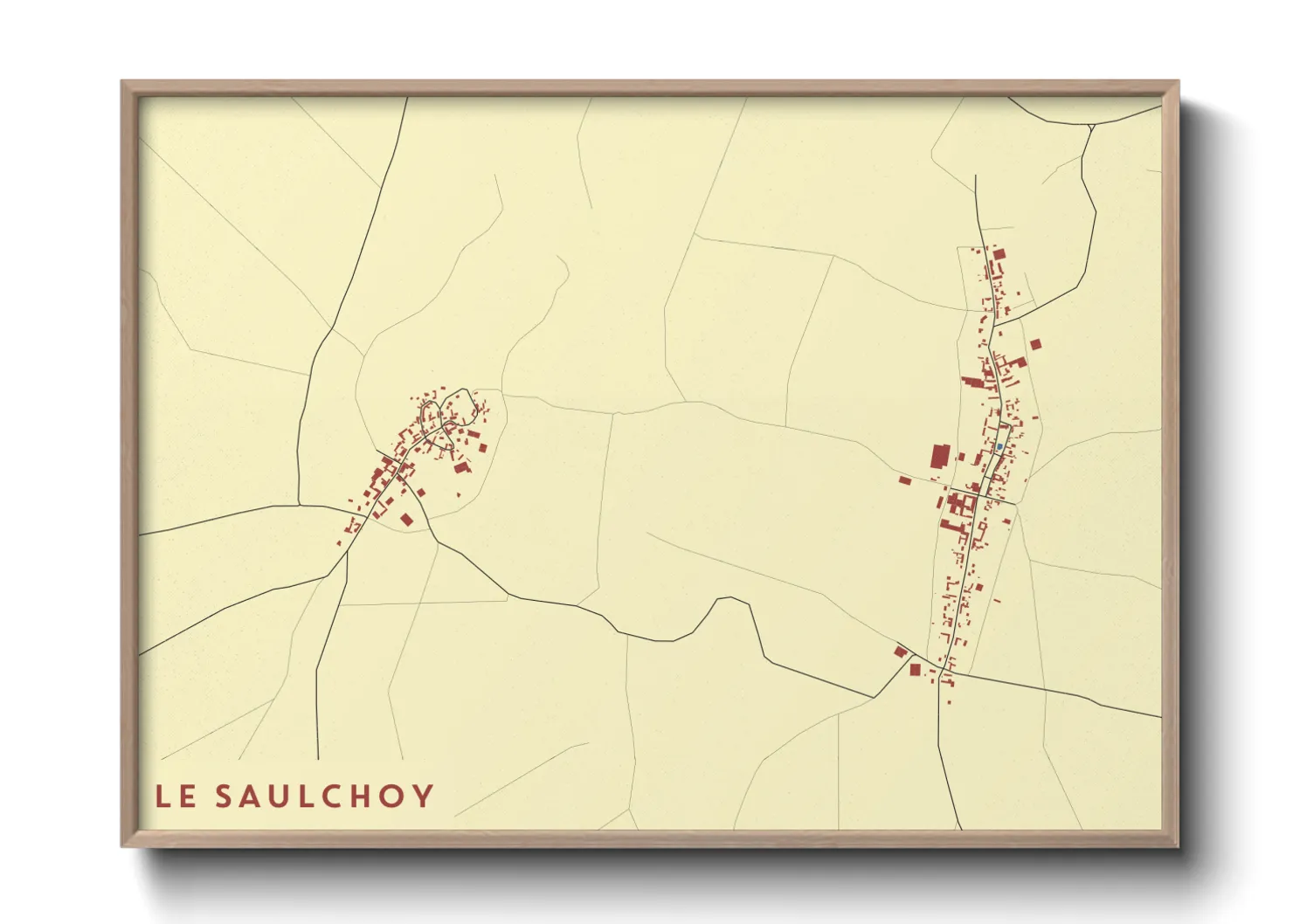 Une affiche de carte sur Le Saulchoy