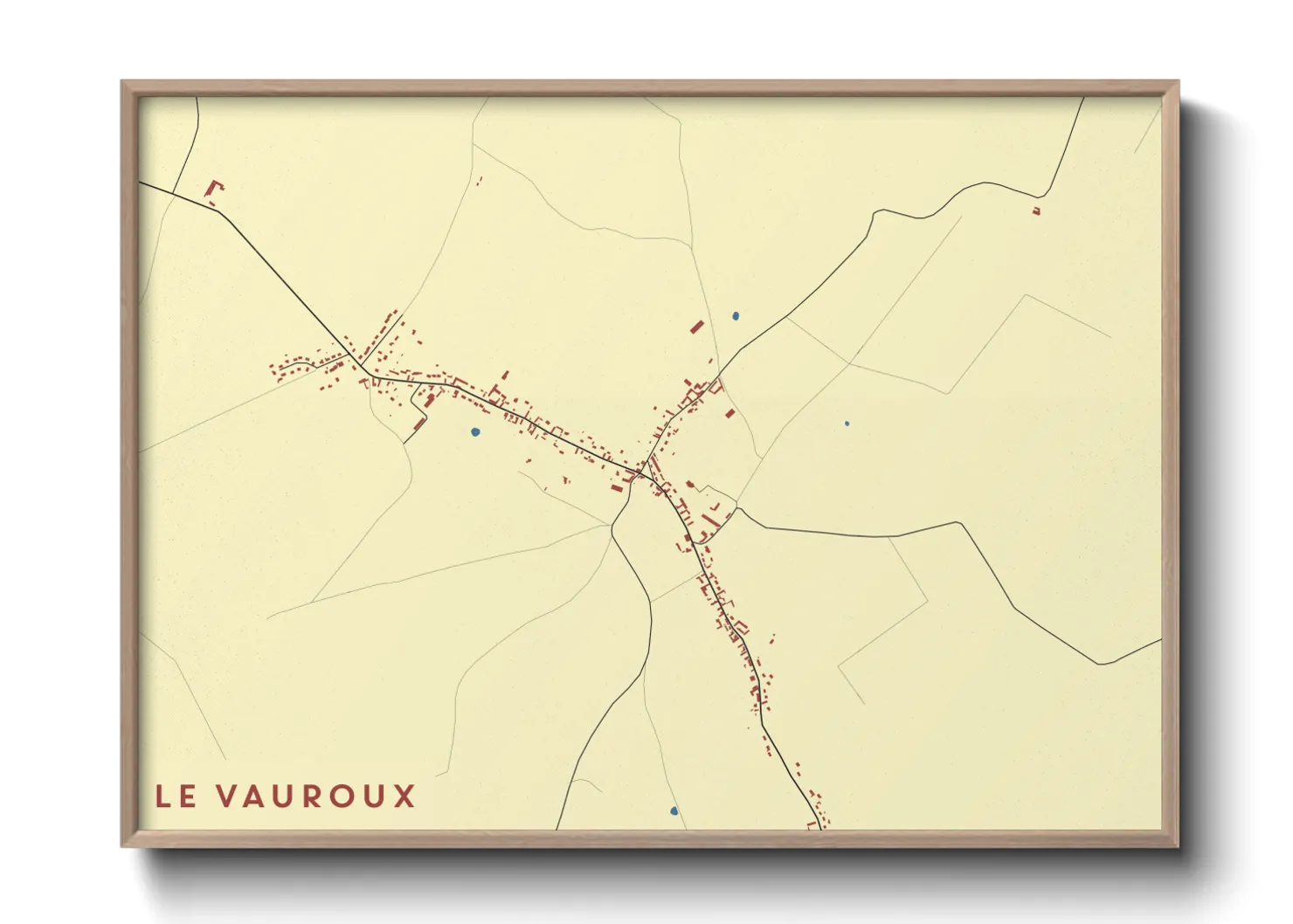 Une affiche de carte sur Le Vauroux