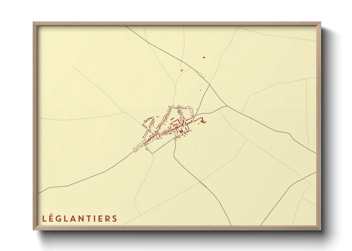 Une affiche de carte sur Léglantiers