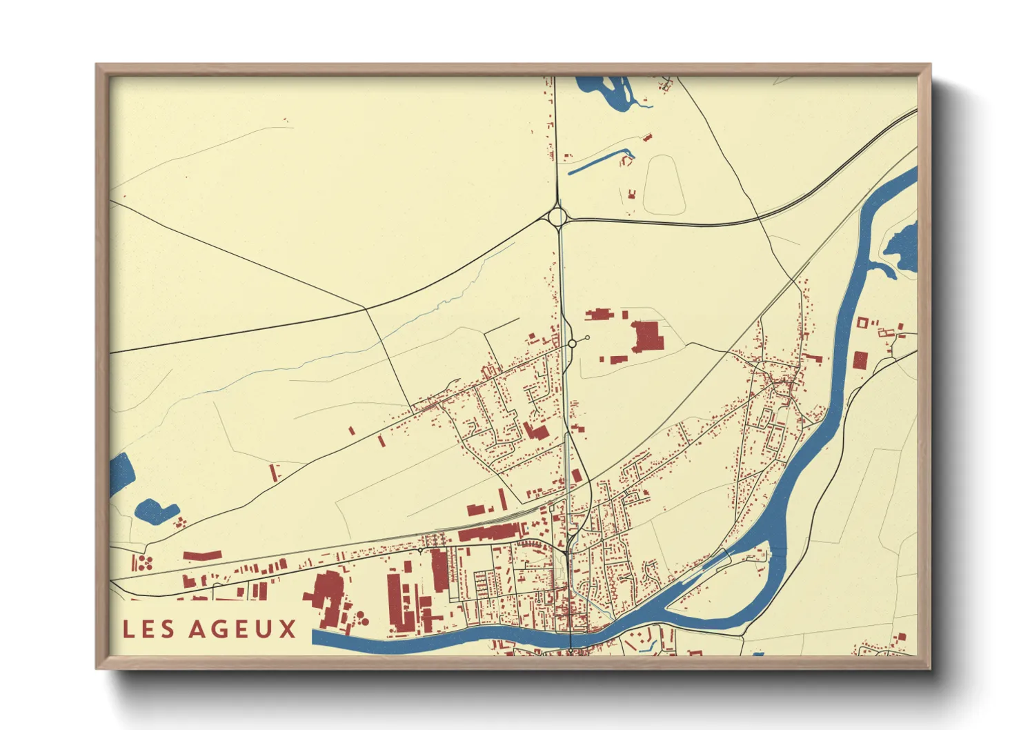 Une affiche de carte sur Les Ageux