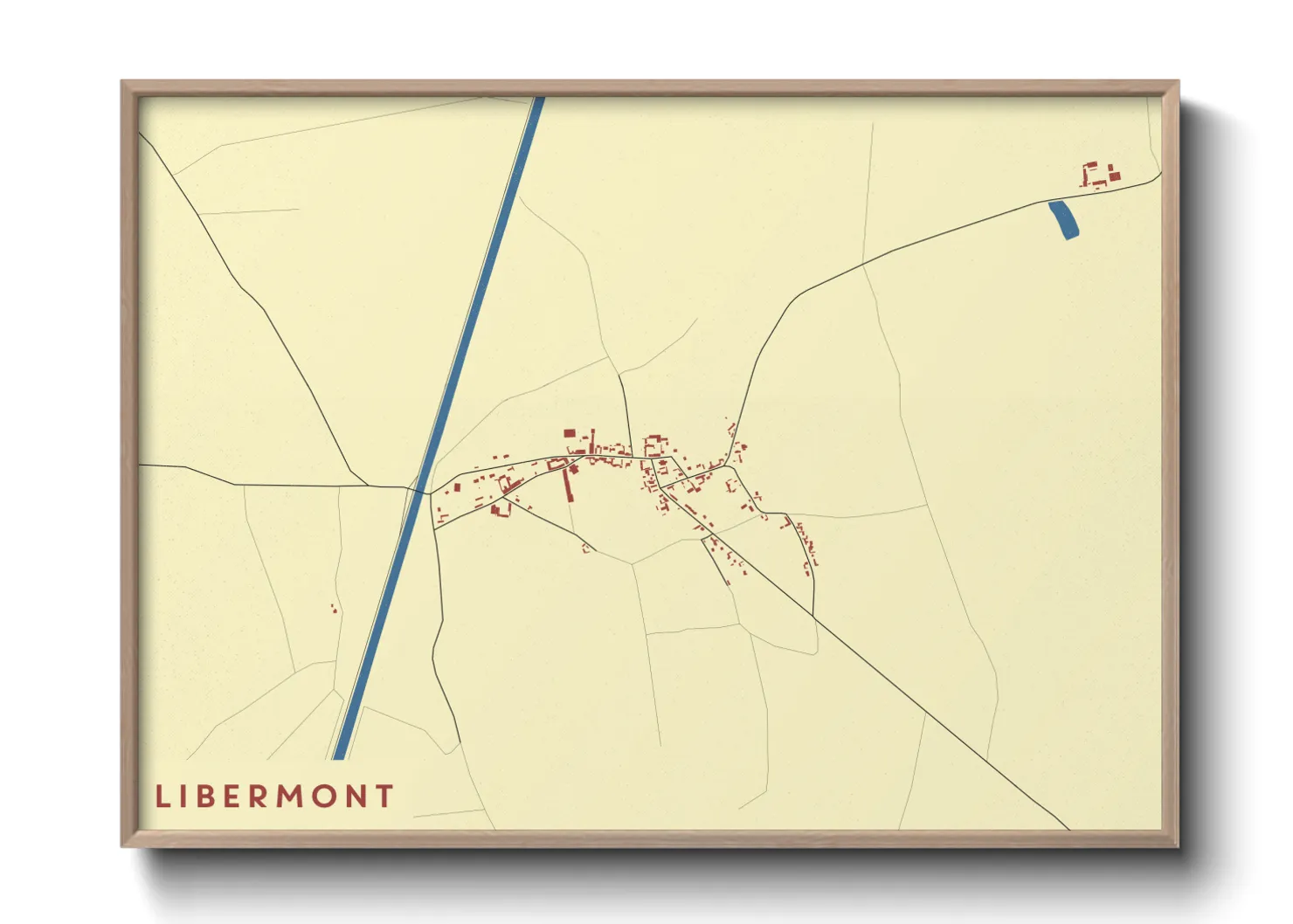Une affiche de carte sur Libermont