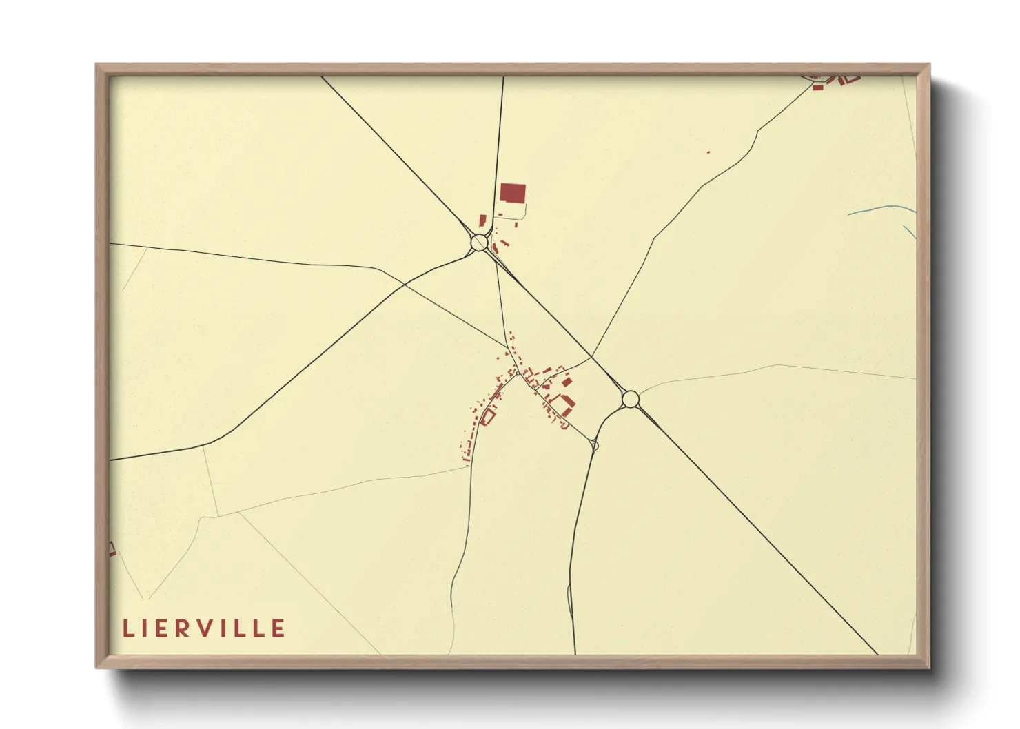 Une affiche de carte sur Lierville