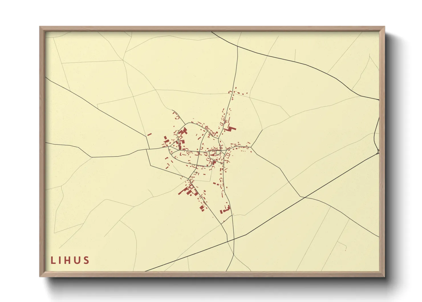 Une affiche de carte sur Lihus