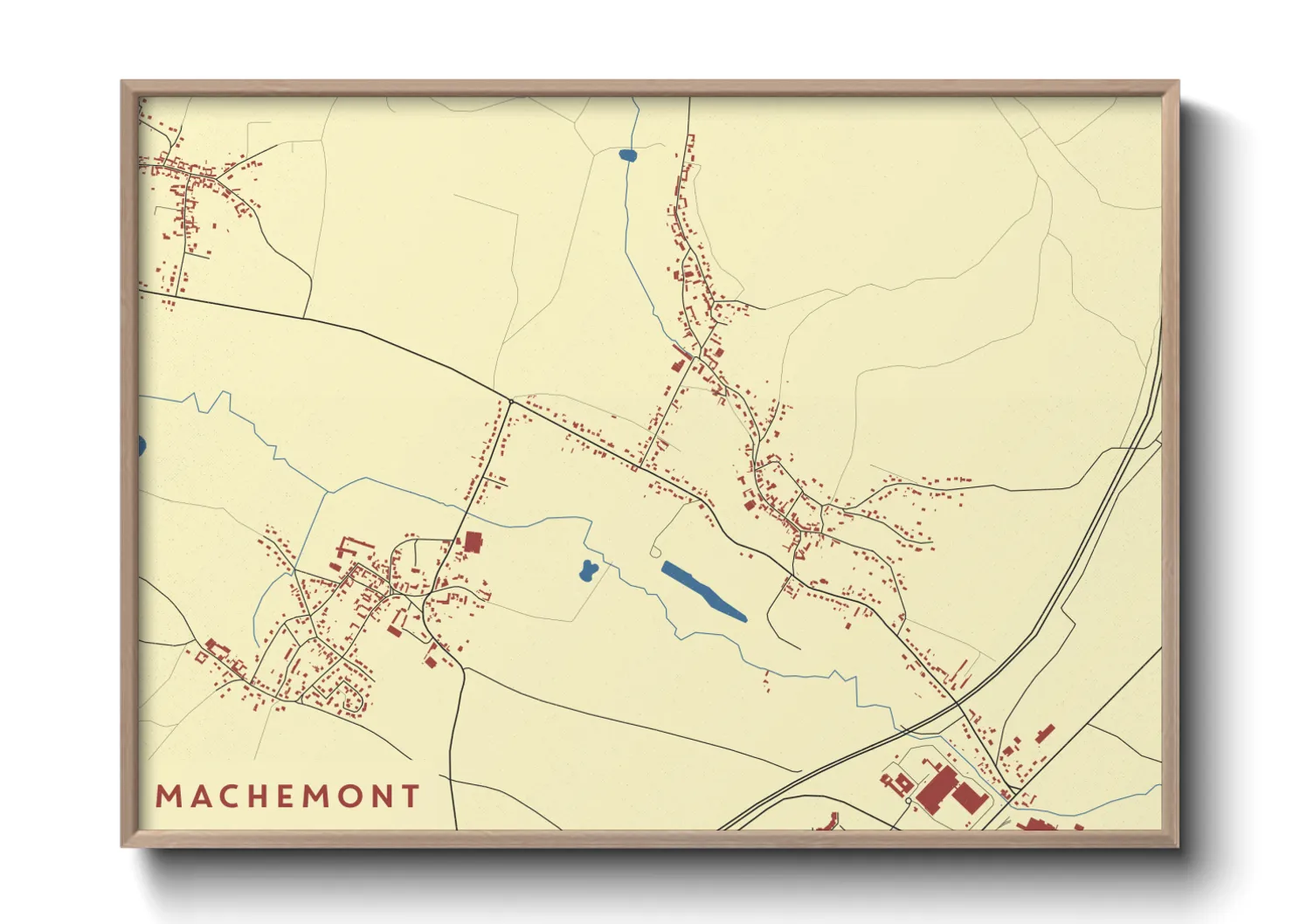 Une affiche de carte sur Machemont