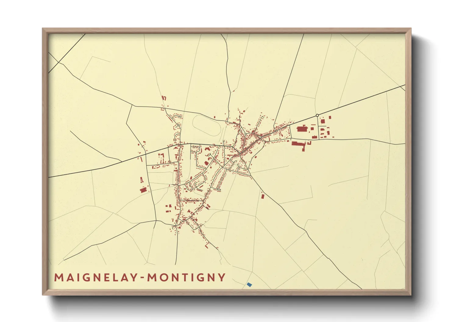 Une affiche de carte sur Maignelay-Montigny