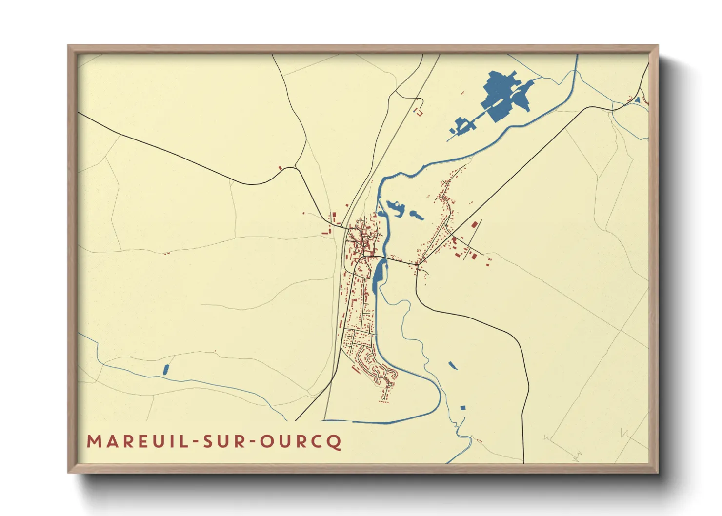 Une affiche de carte sur Mareuil-sur-Ourcq