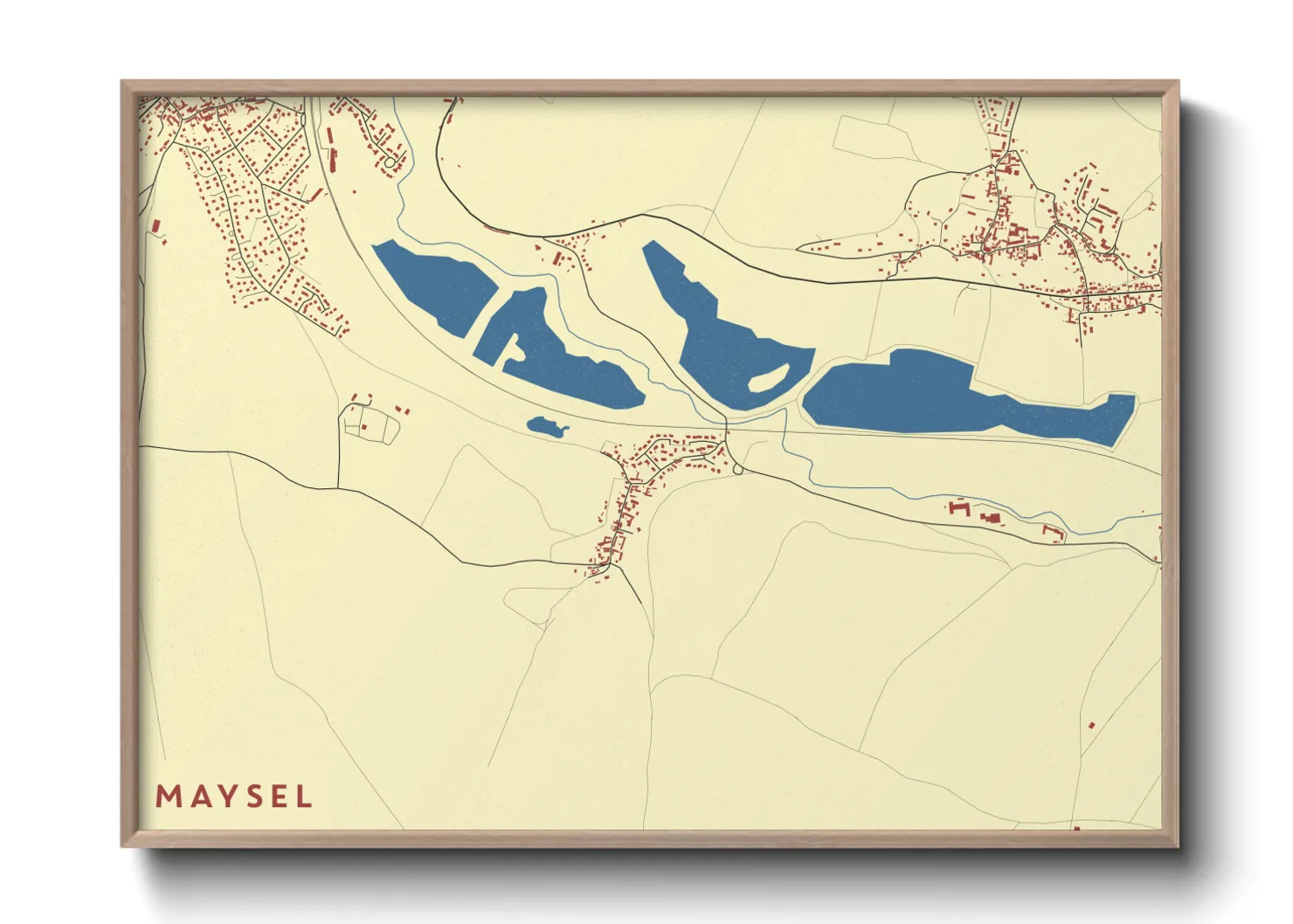 Une affiche de carte sur Maysel