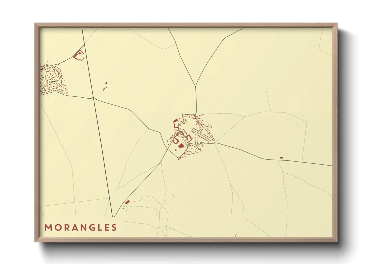 Une affiche de carte sur Morangles