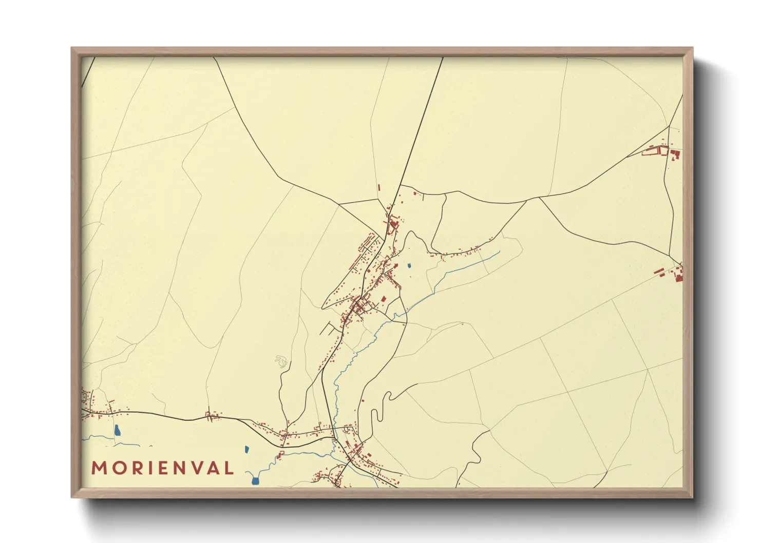 Une affiche de carte sur Morienval
