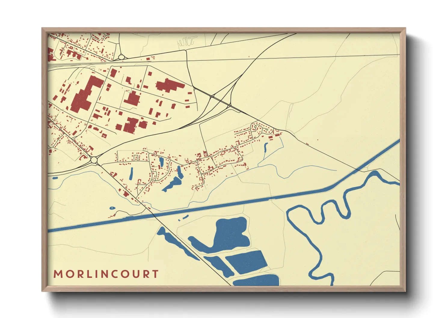 Une affiche de carte sur Morlincourt
