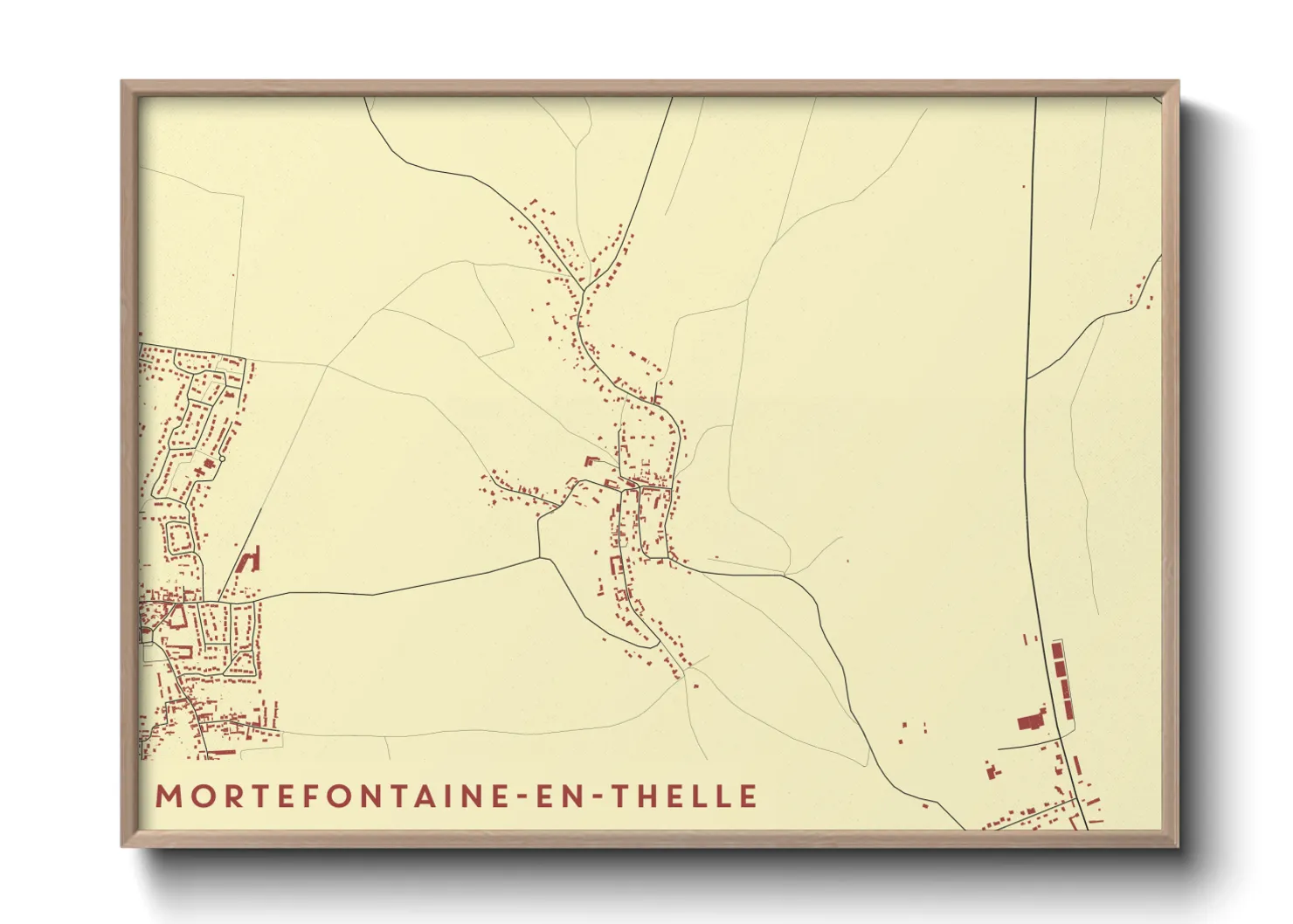 Une affiche de carte sur Mortefontaine-en-Thelle