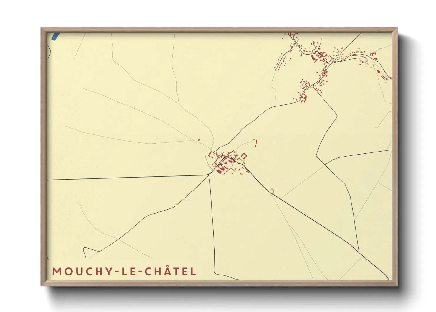 Une affiche de carte sur Mouchy-le-Châtel