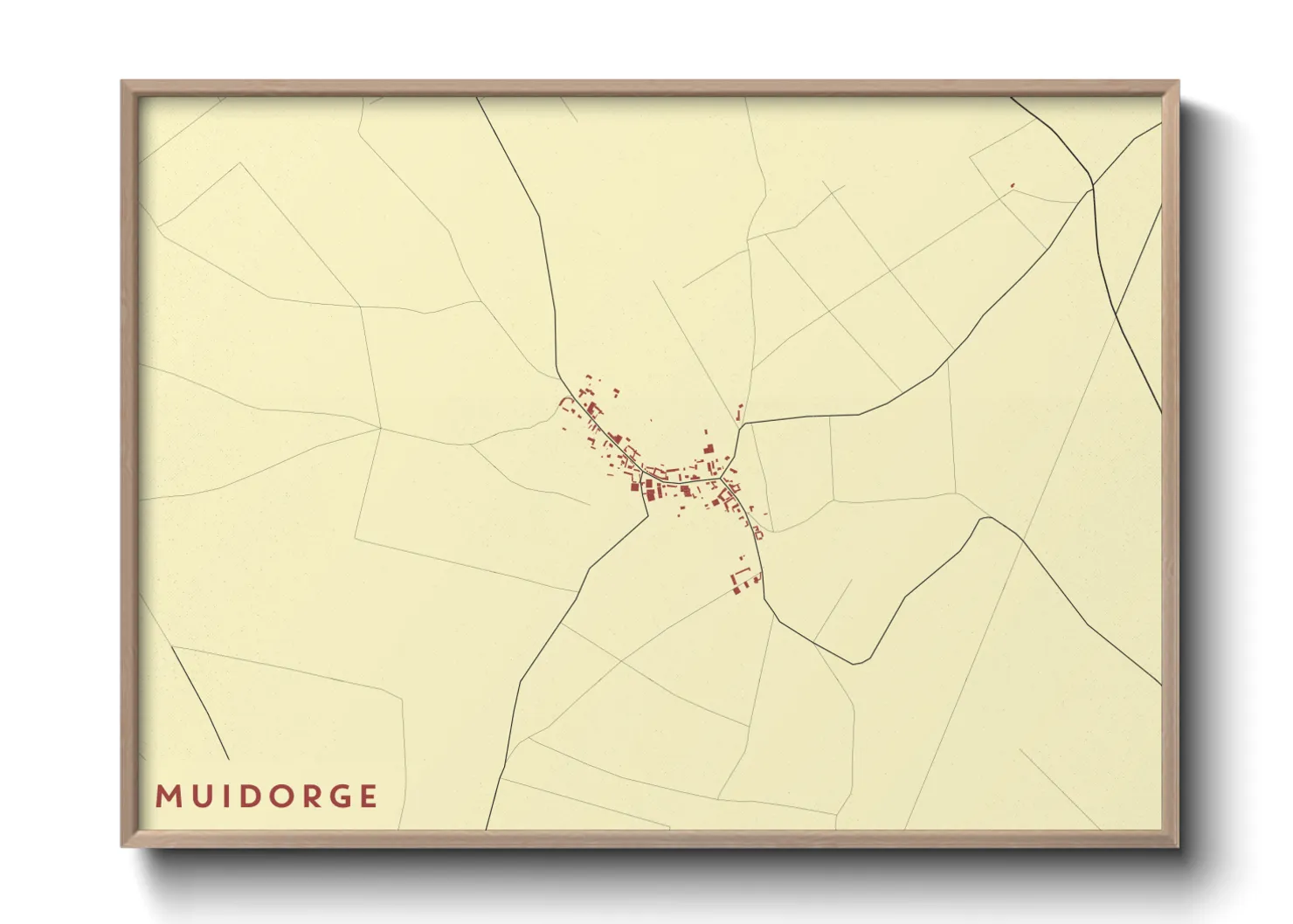 Une affiche de carte sur Muidorge