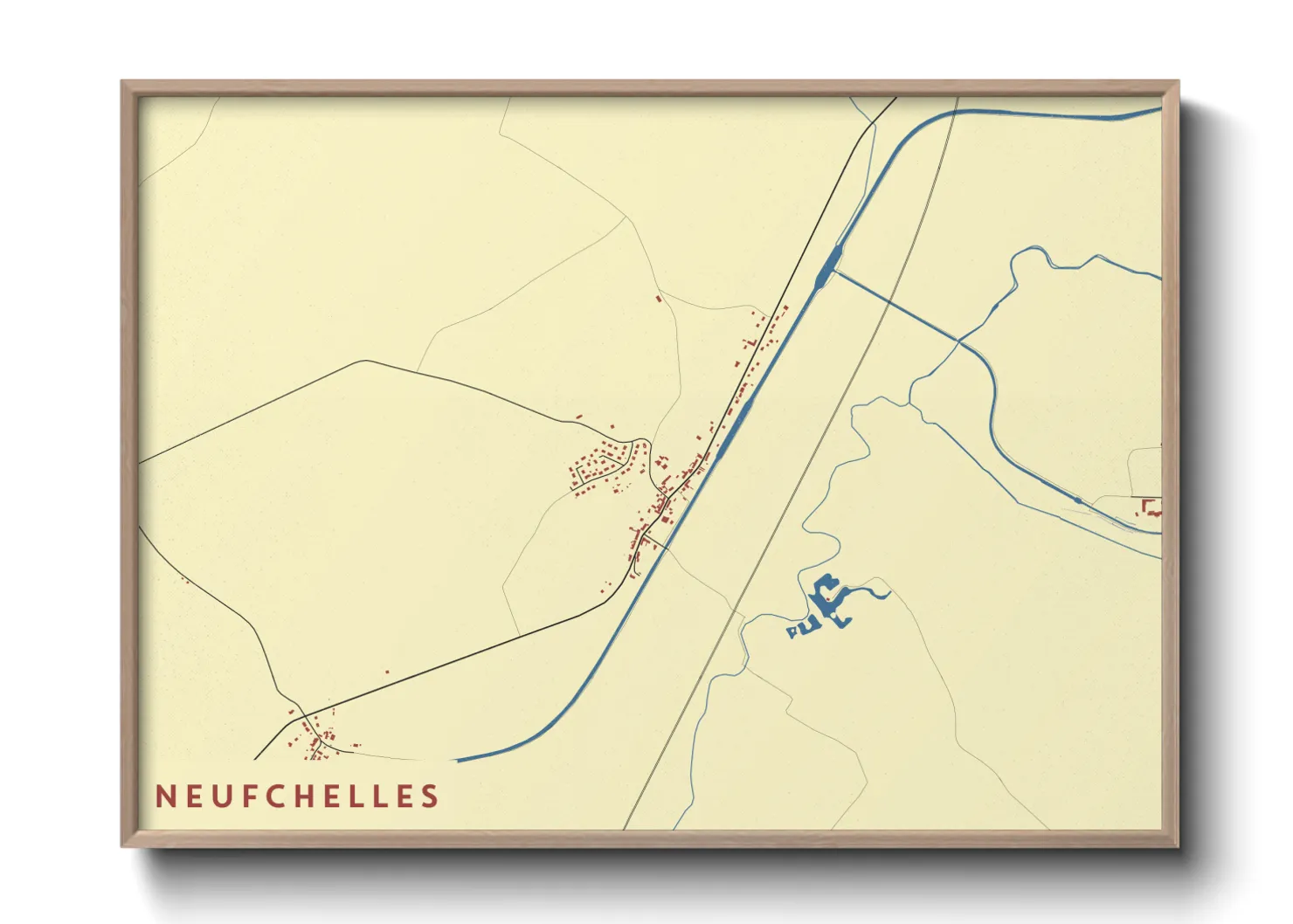 Une affiche de carte sur Neufchelles