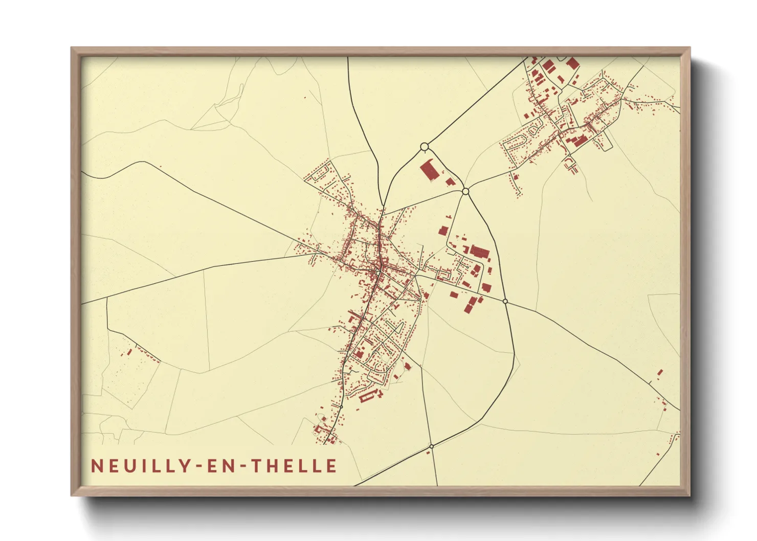 Une affiche de carte sur Neuilly-en-Thelle