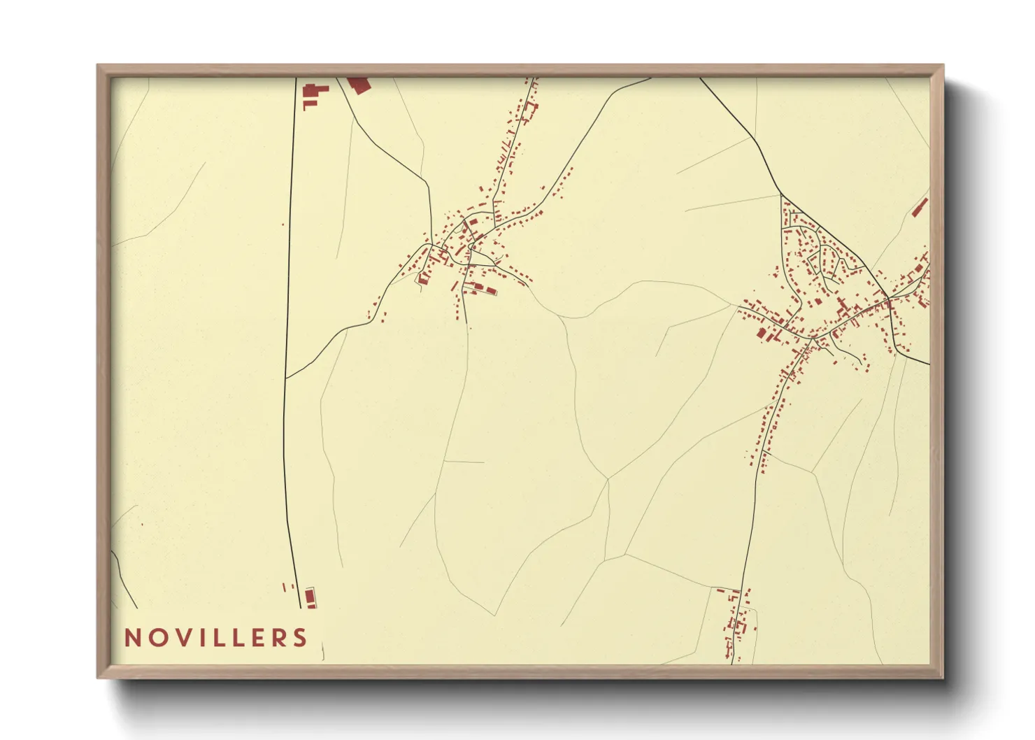 Une affiche de carte sur Novillers