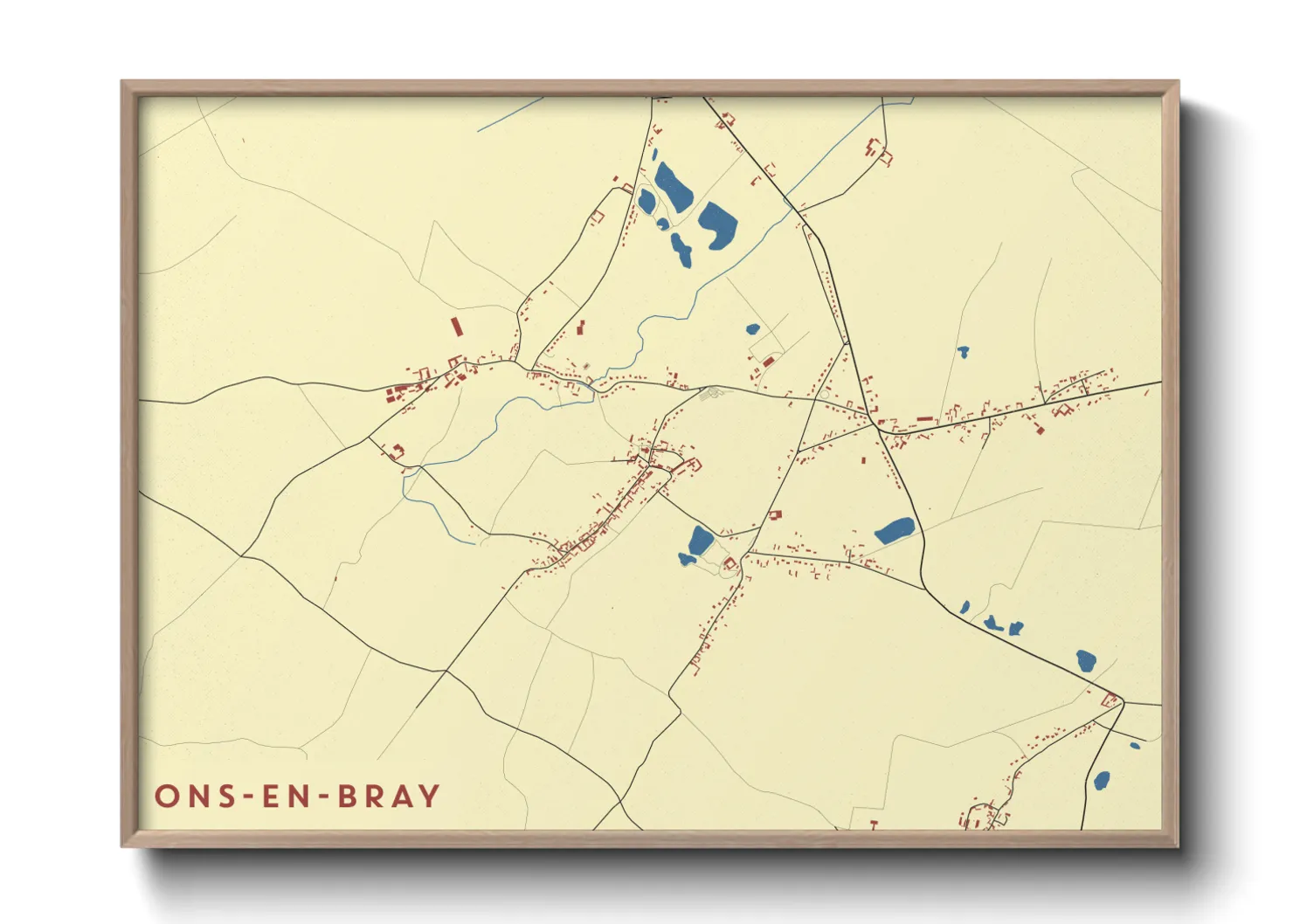 Une affiche de carte sur Ons-en-Bray