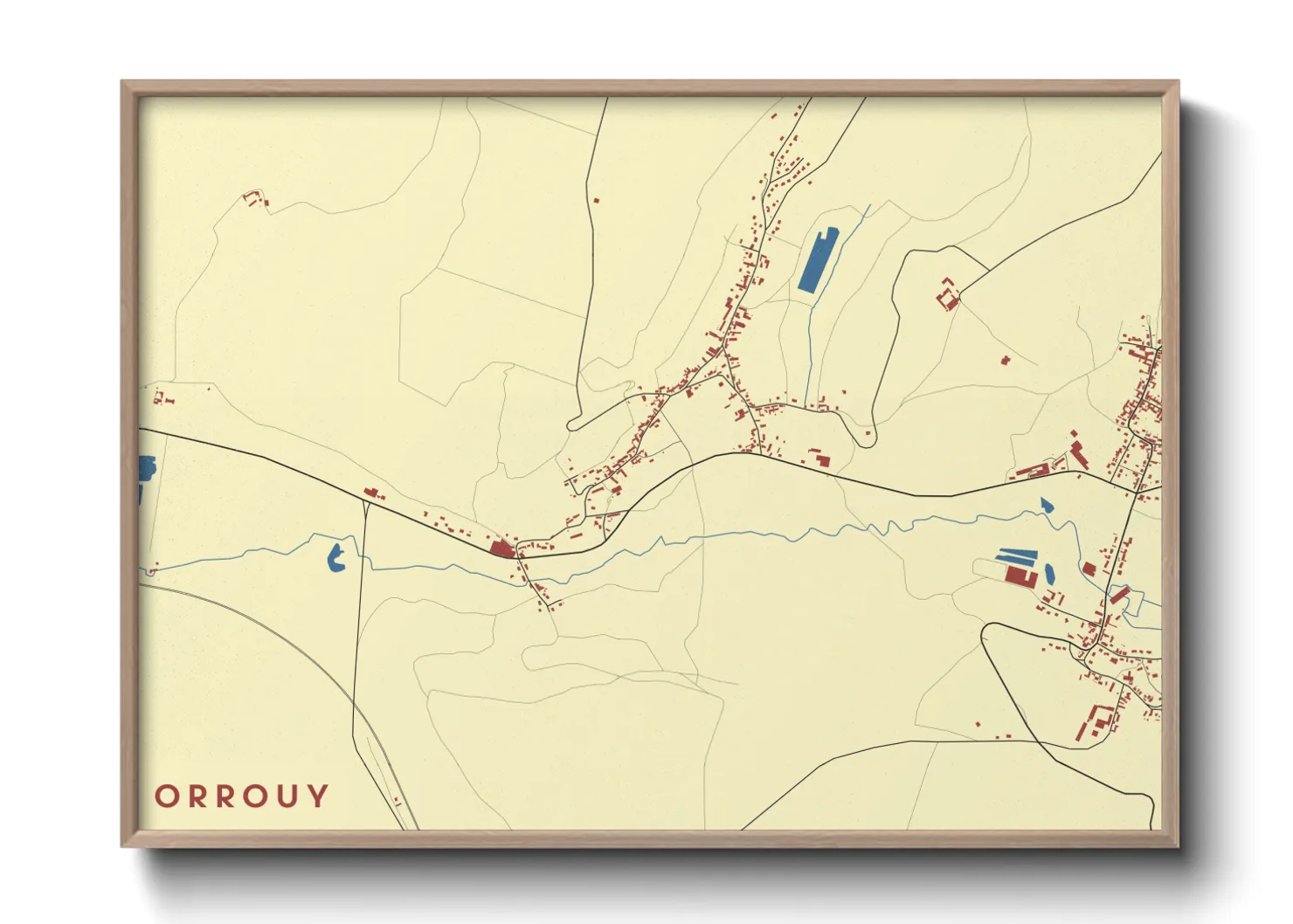 Une affiche de carte sur Orrouy