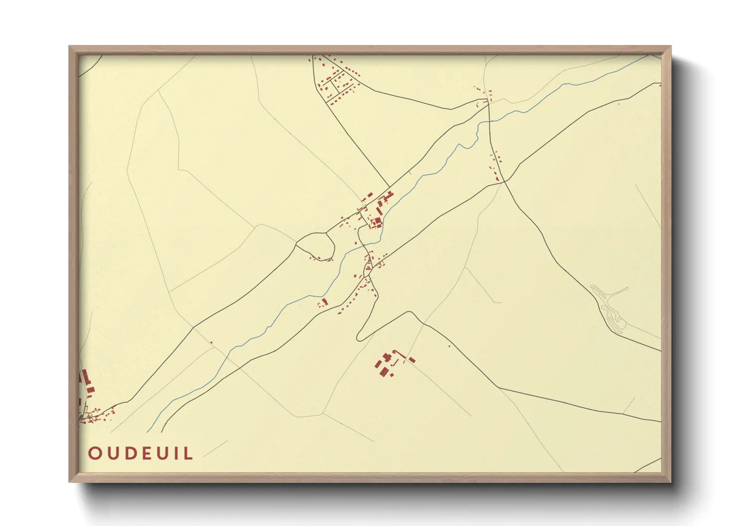 Une affiche de carte sur Oudeuil