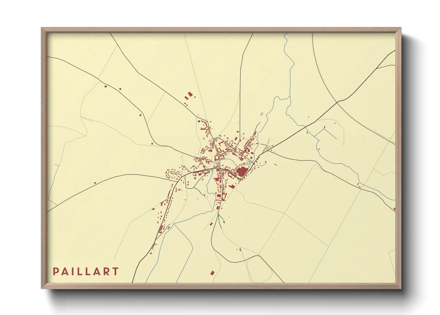Une affiche de carte sur Paillart