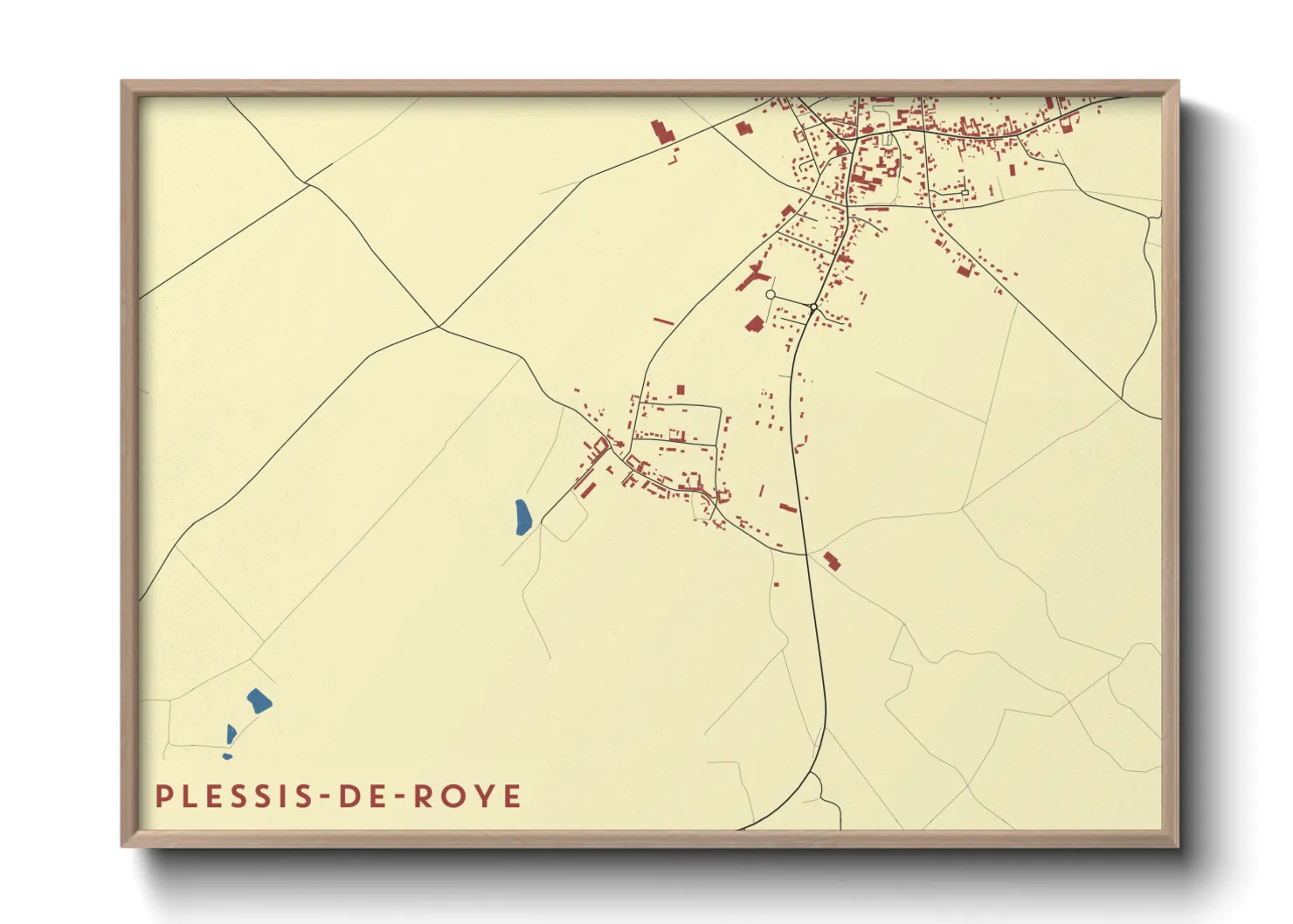 Une affiche de carte sur Plessis-de-Roye