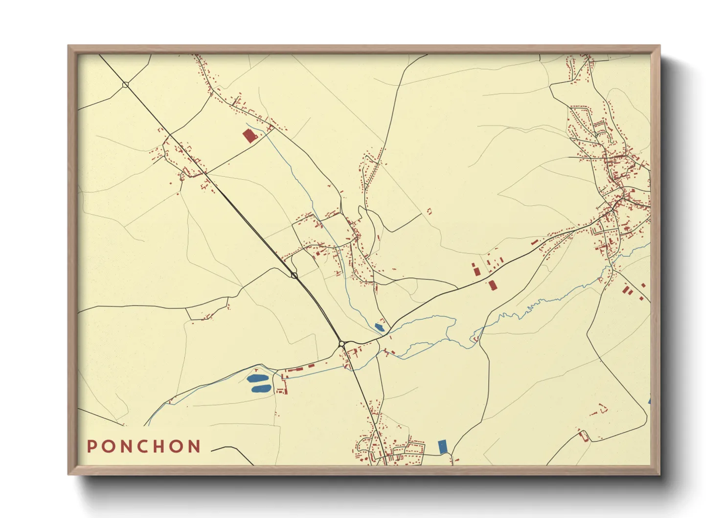 Une affiche de carte sur Ponchon