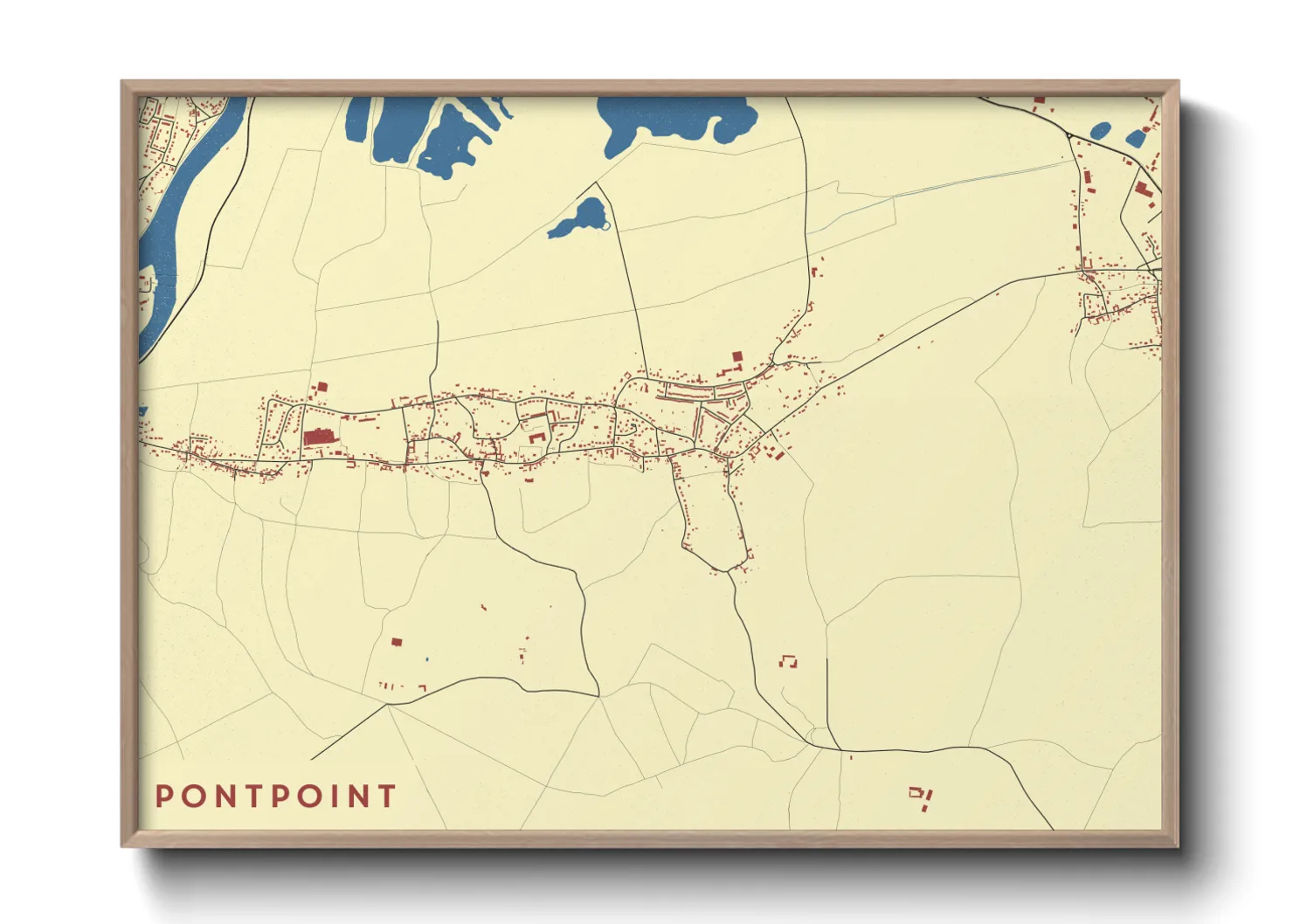 Une affiche de carte sur Pontpoint
