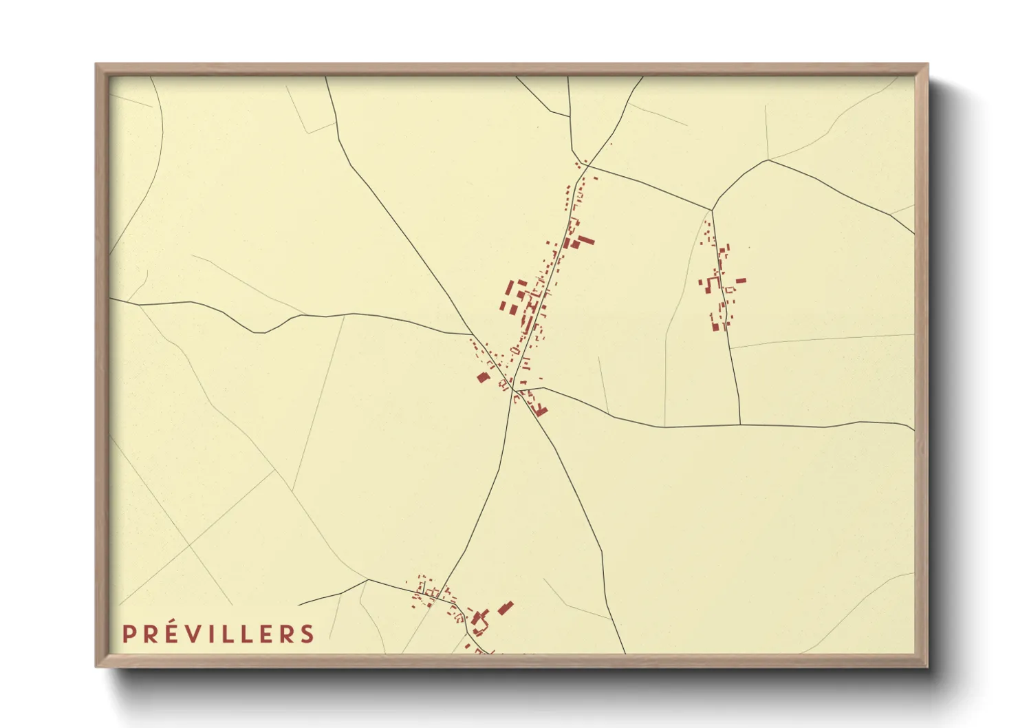 Une affiche de carte sur Prévillers