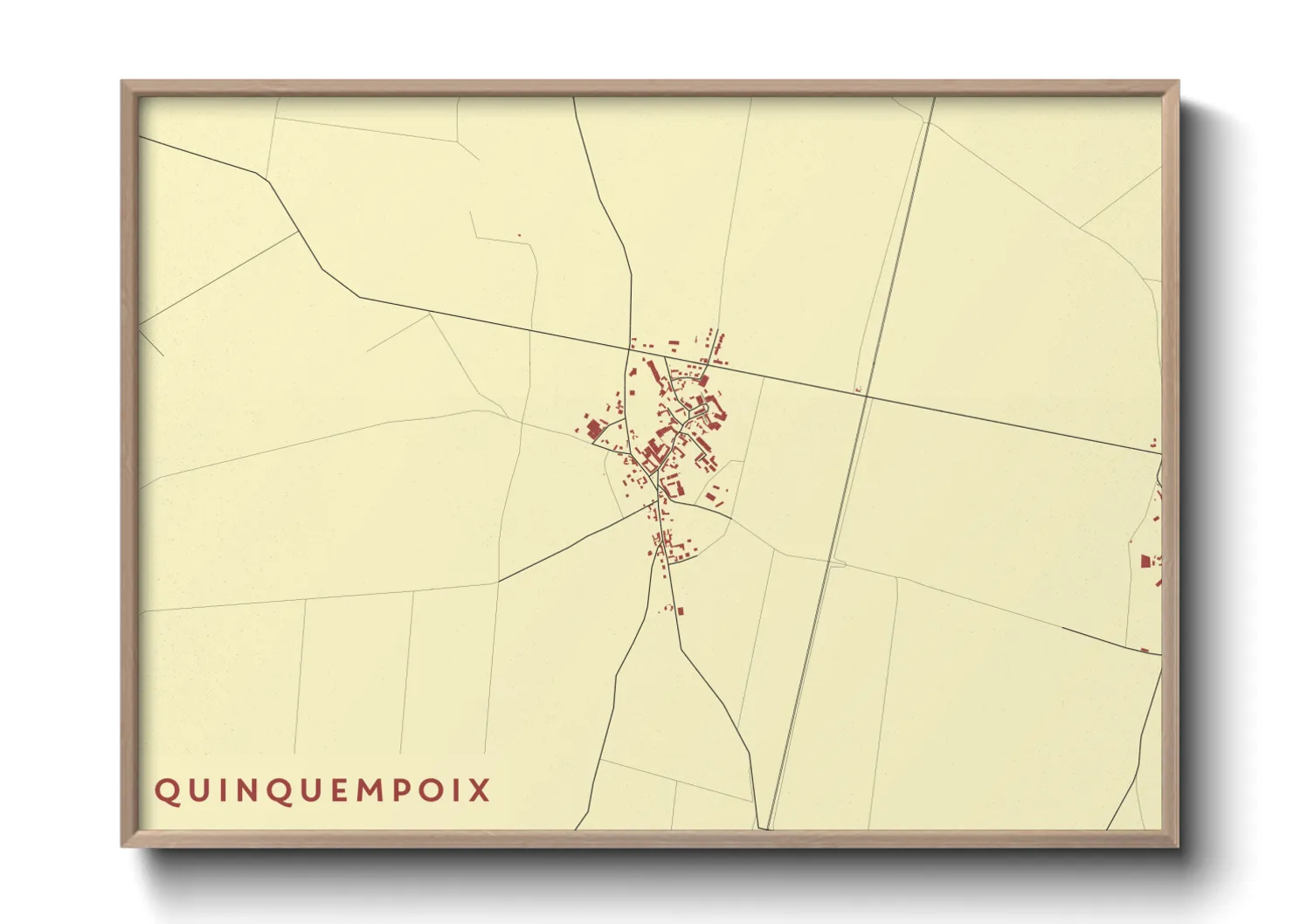 Une affiche de carte sur Quinquempoix