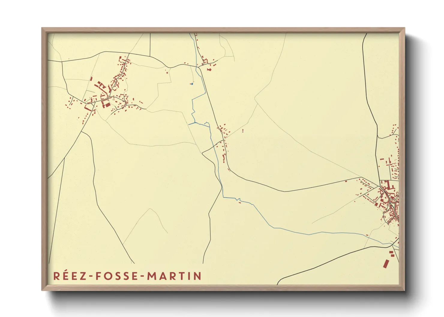 Une affiche de carte sur Réez-Fosse-Martin