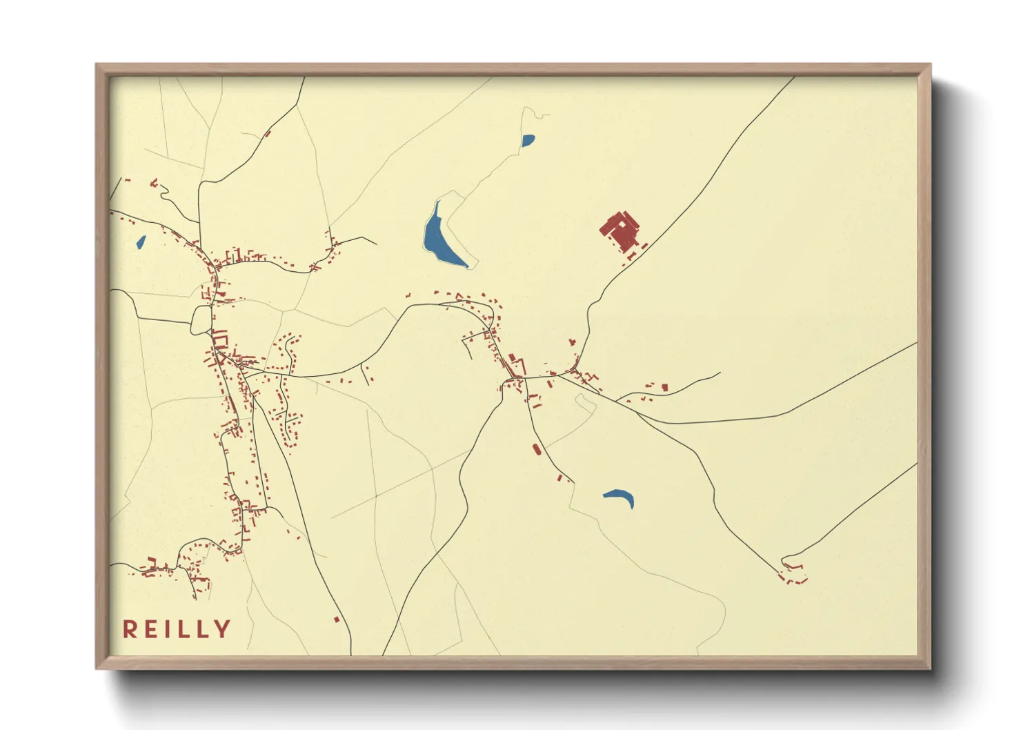 Une affiche de carte sur Reilly
