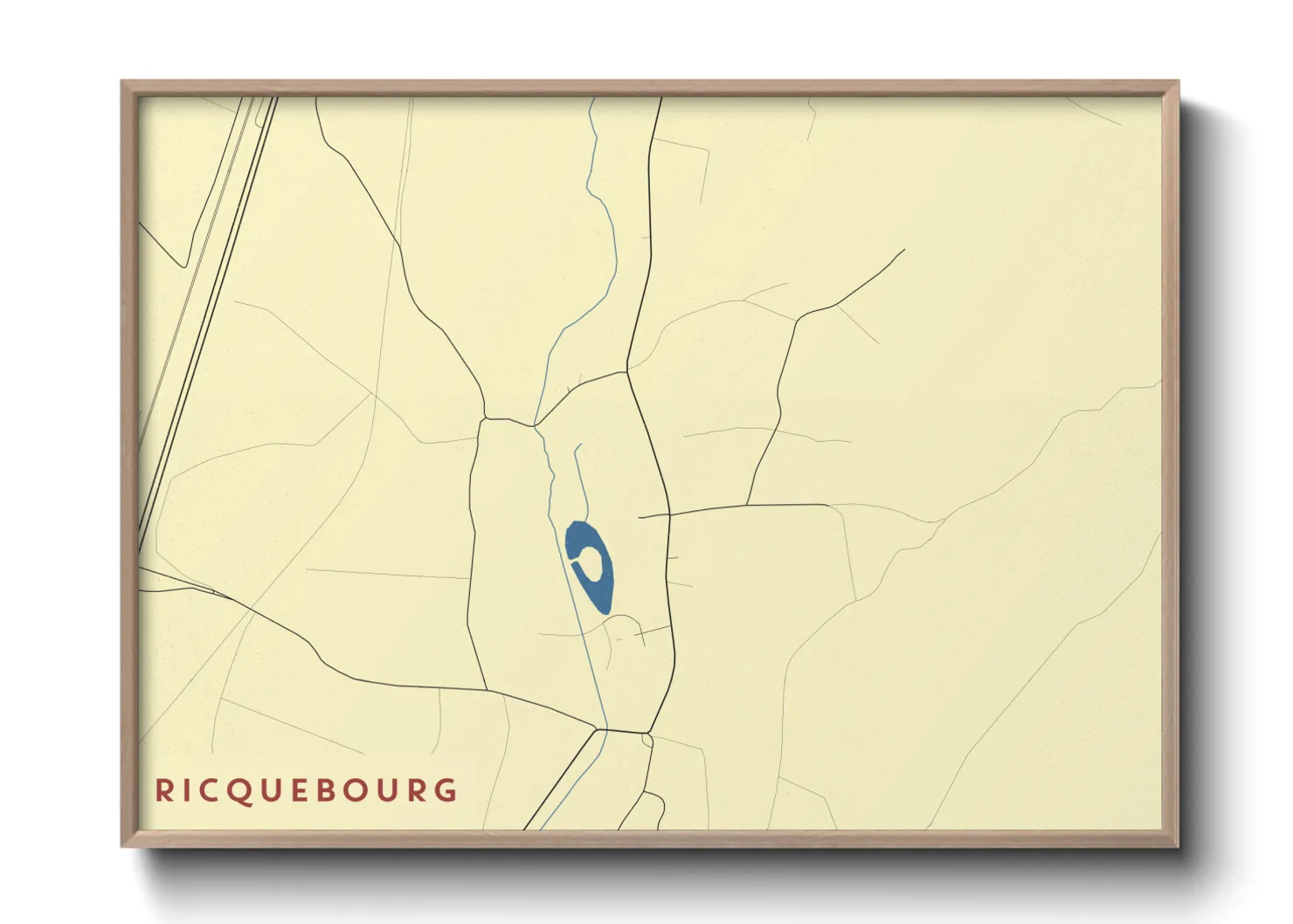 Une affiche de carte sur Ricquebourg