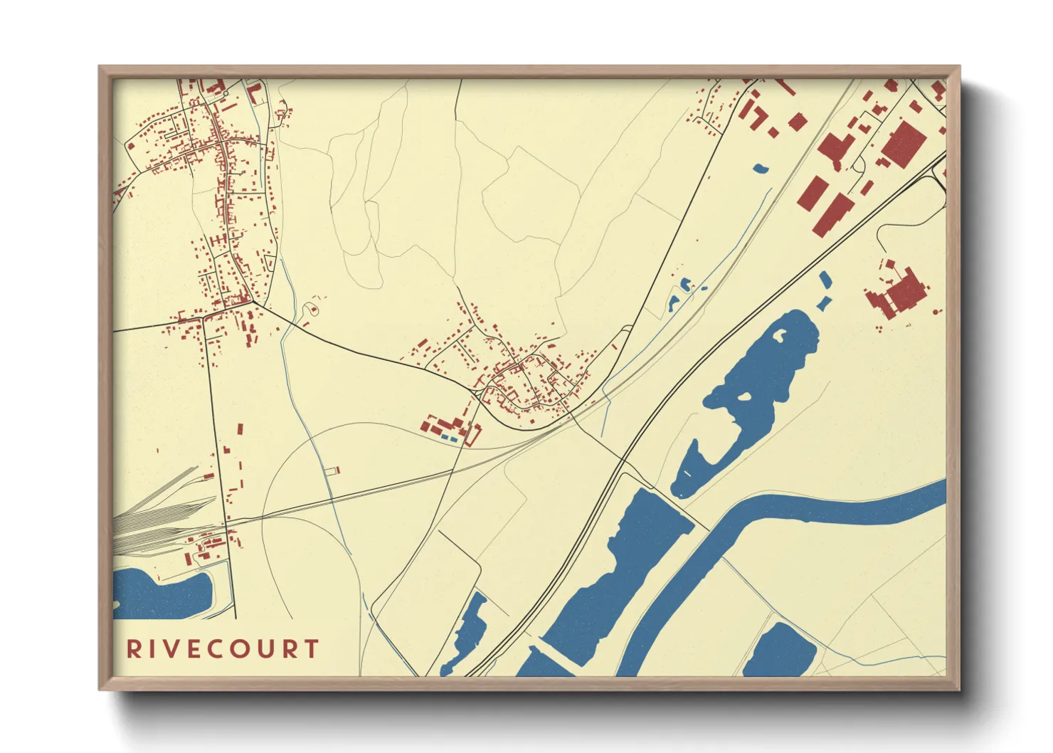 Une affiche de carte sur Rivecourt