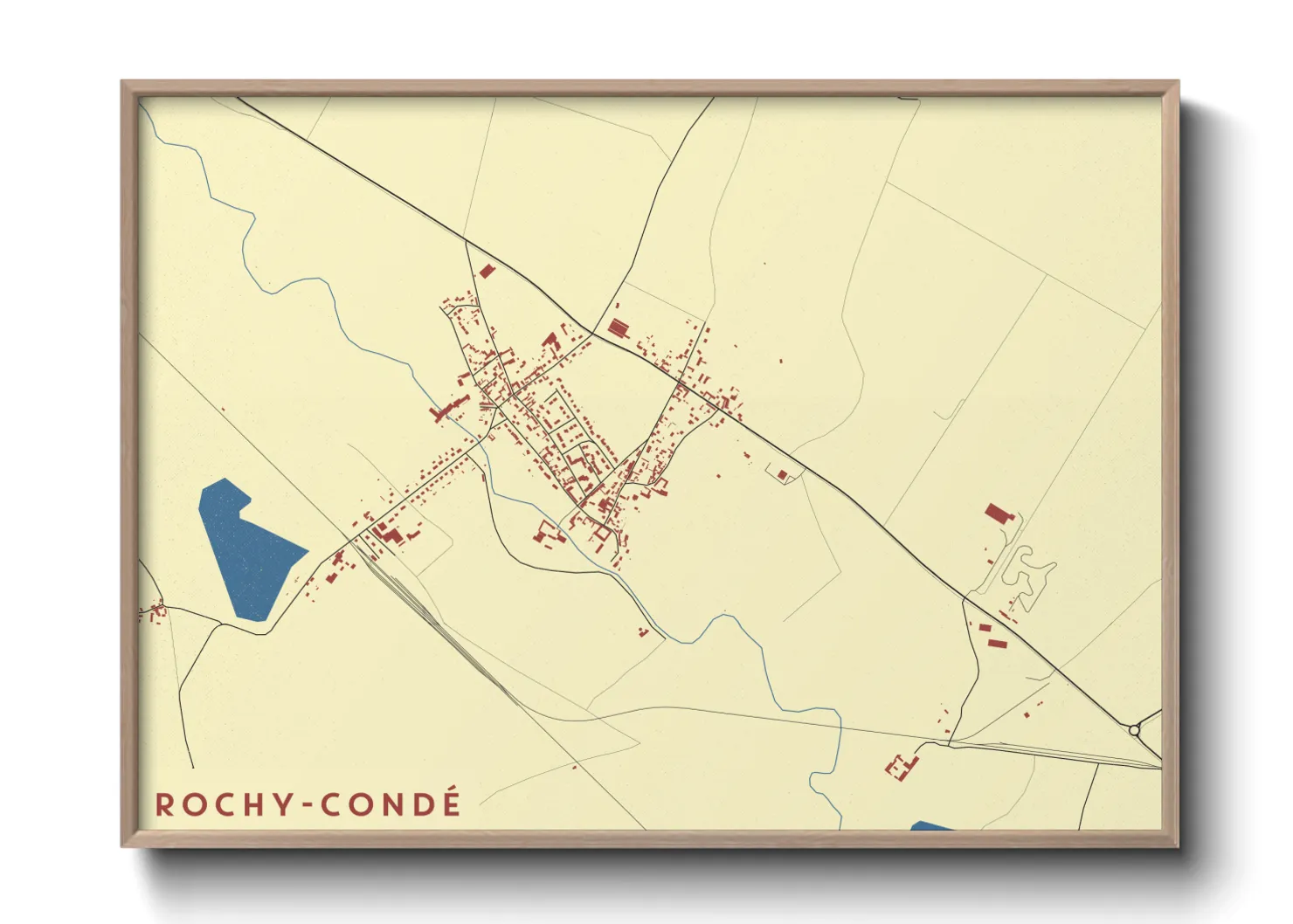 Une affiche de carte sur Rochy-Condé