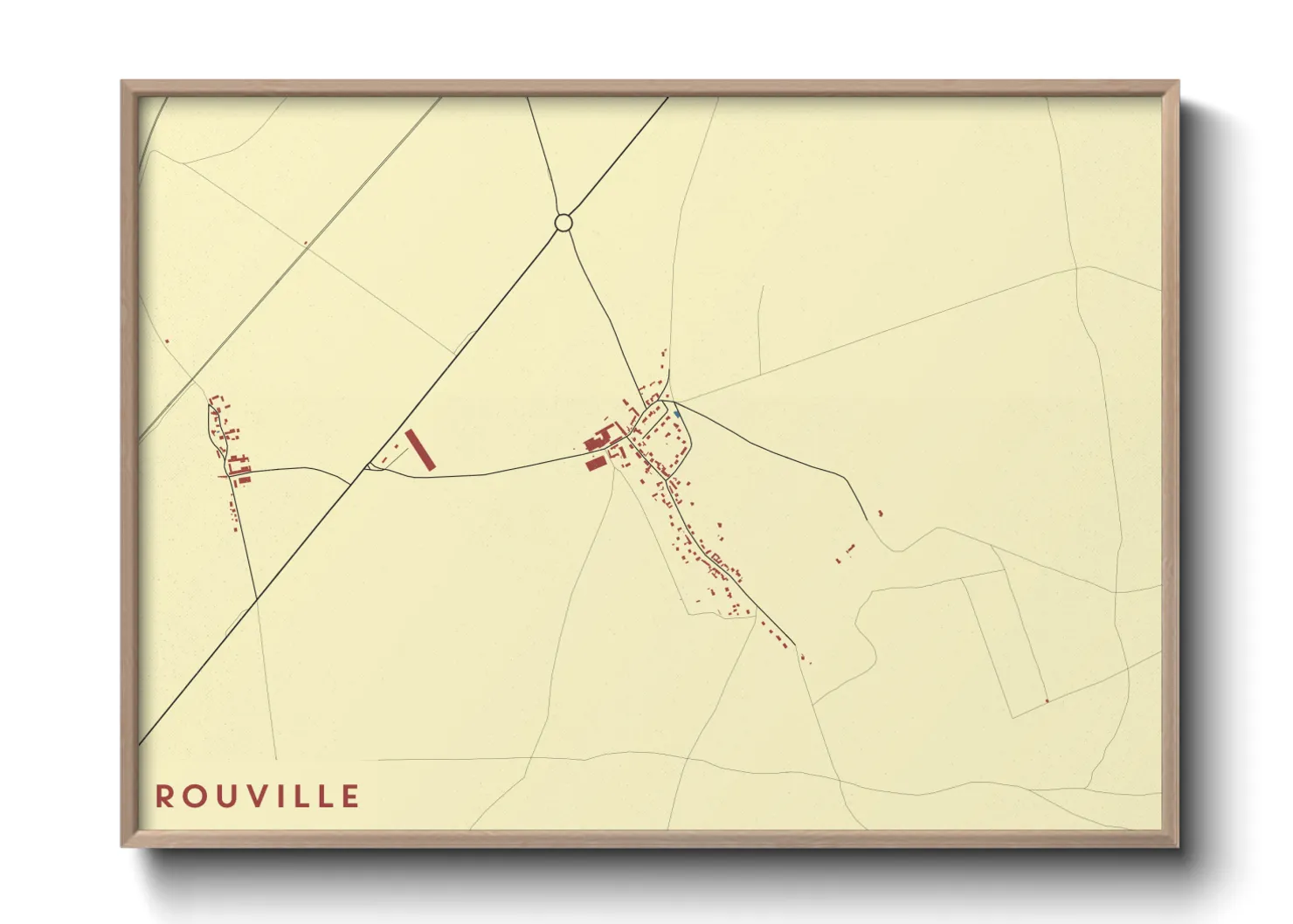 Une affiche de carte sur Rouville
