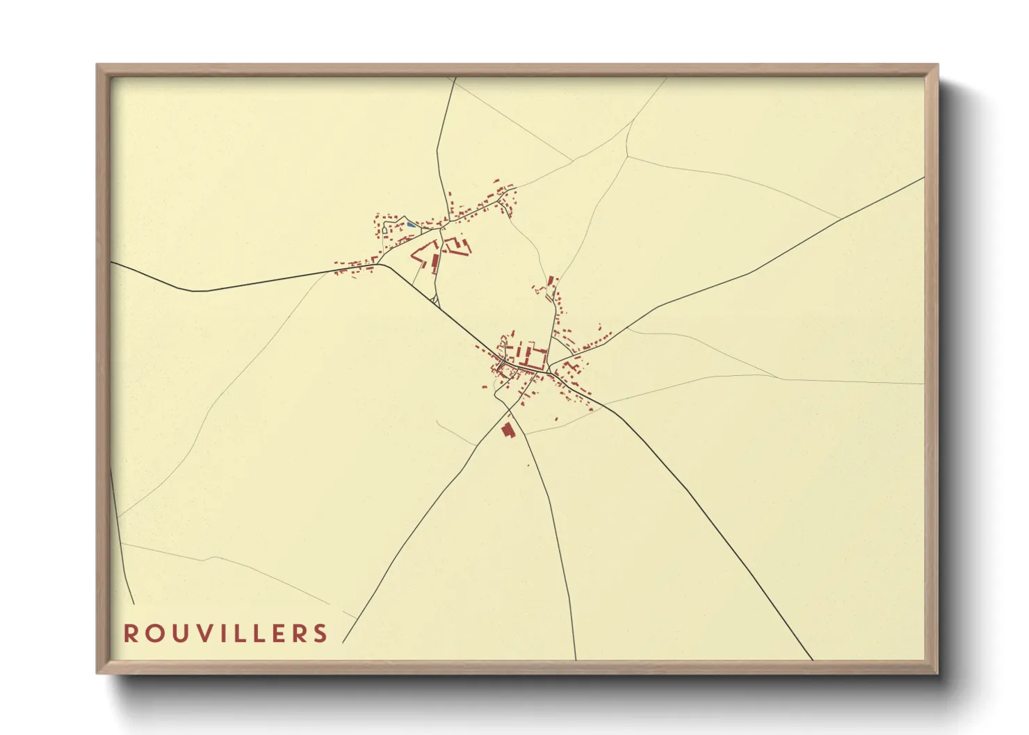Une affiche de carte sur Rouvillers