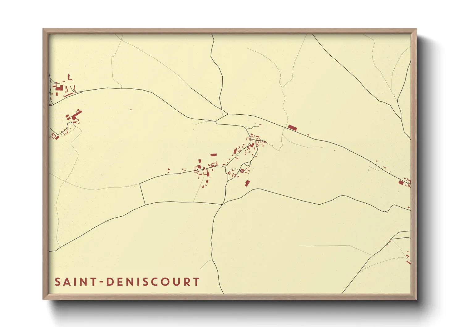Une affiche de carte sur Saint-Deniscourt