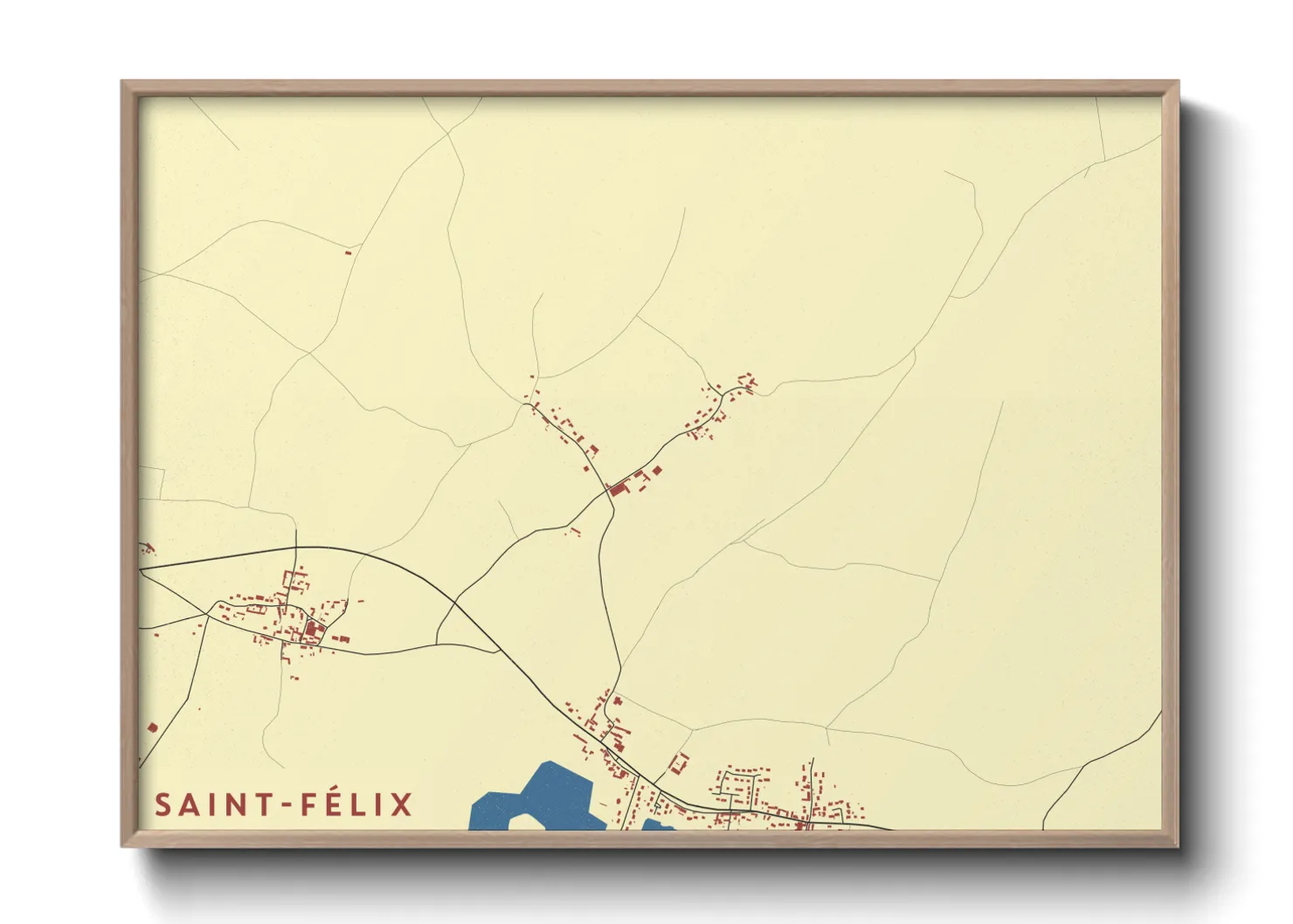 Une affiche de carte sur Saint-Félix