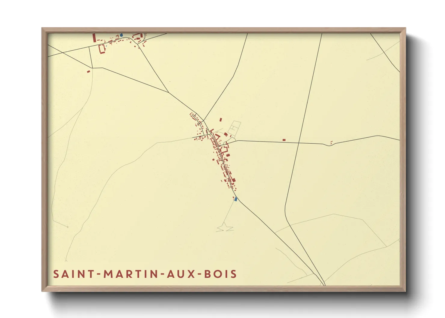Une affiche de carte sur Saint-Martin-aux-Bois